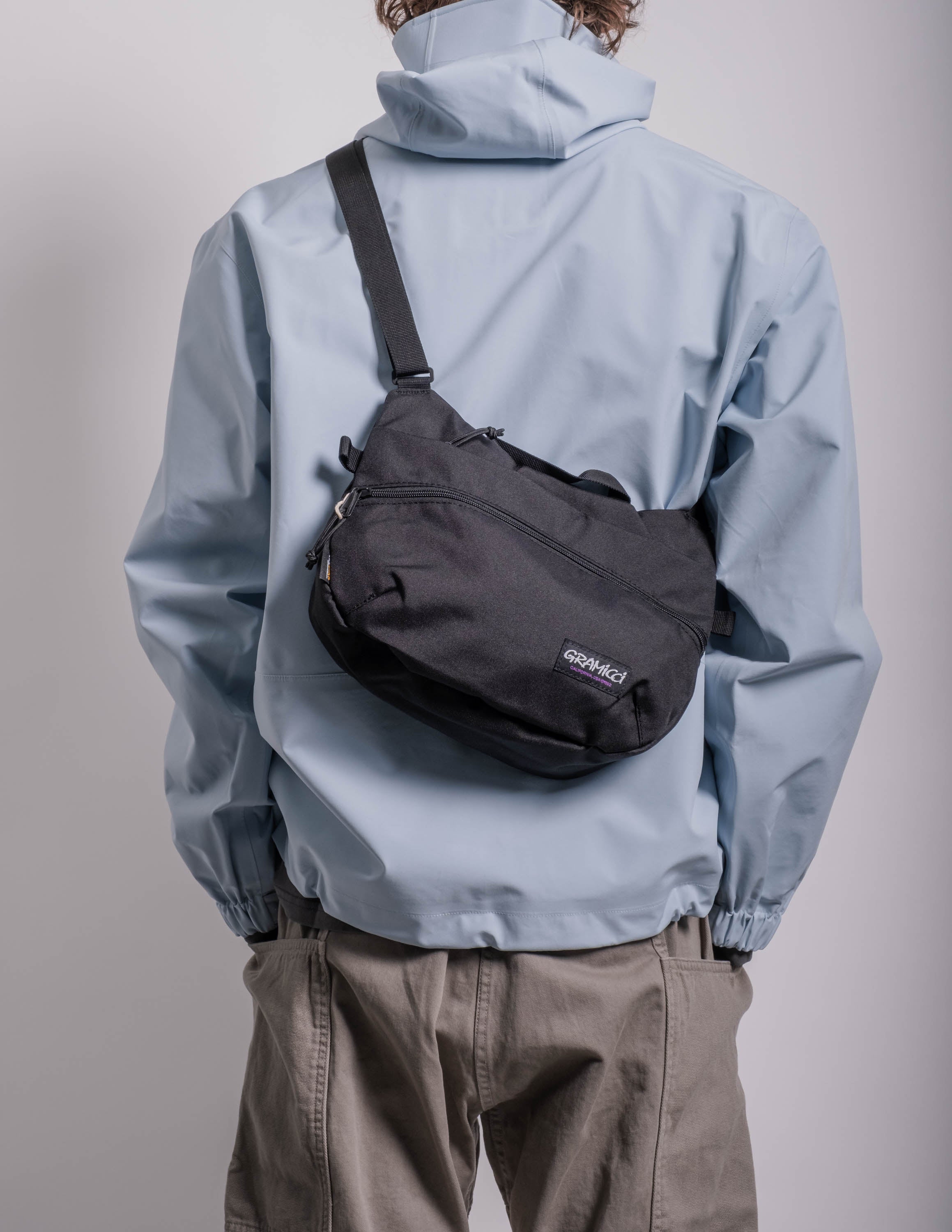 Cordura® Shoulder Bag in Black/Charcoal ~ Windthrow