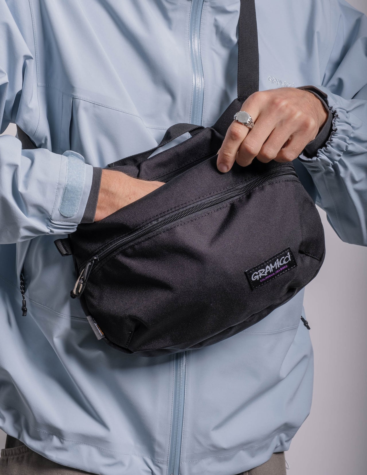 Cordura® Shoulder Bag in Black/Charcoal