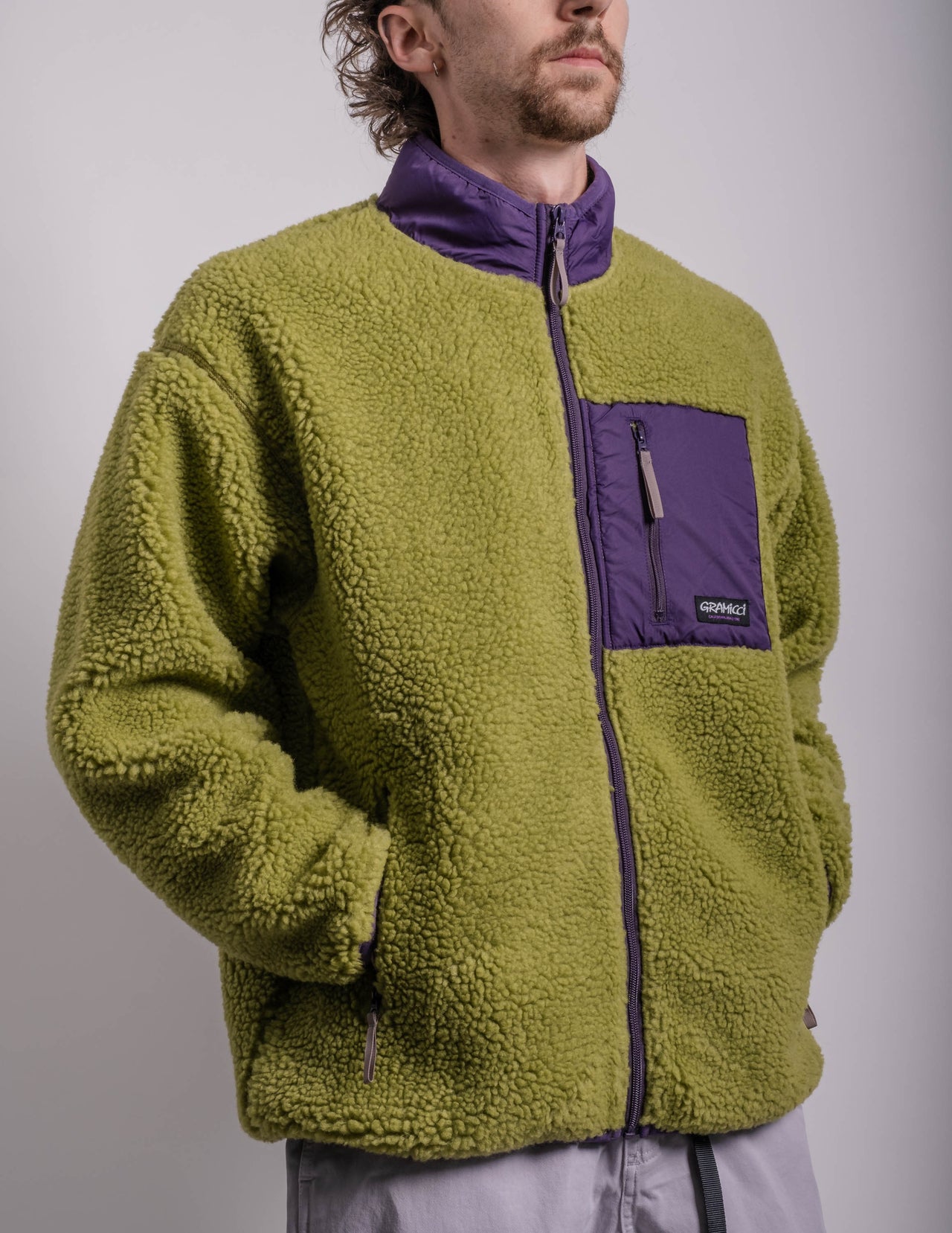 Sherpa Jacket in Dusted Lime