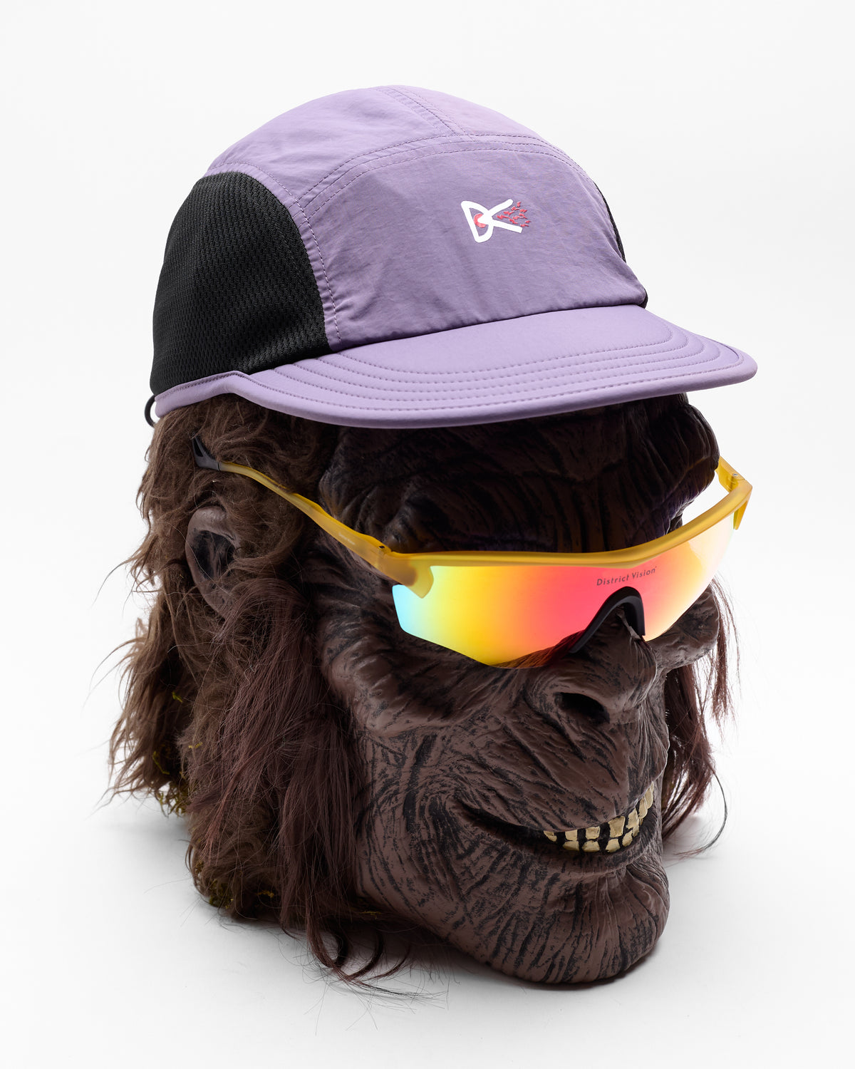 Nylon Paneled Mesh Hat in Lavender