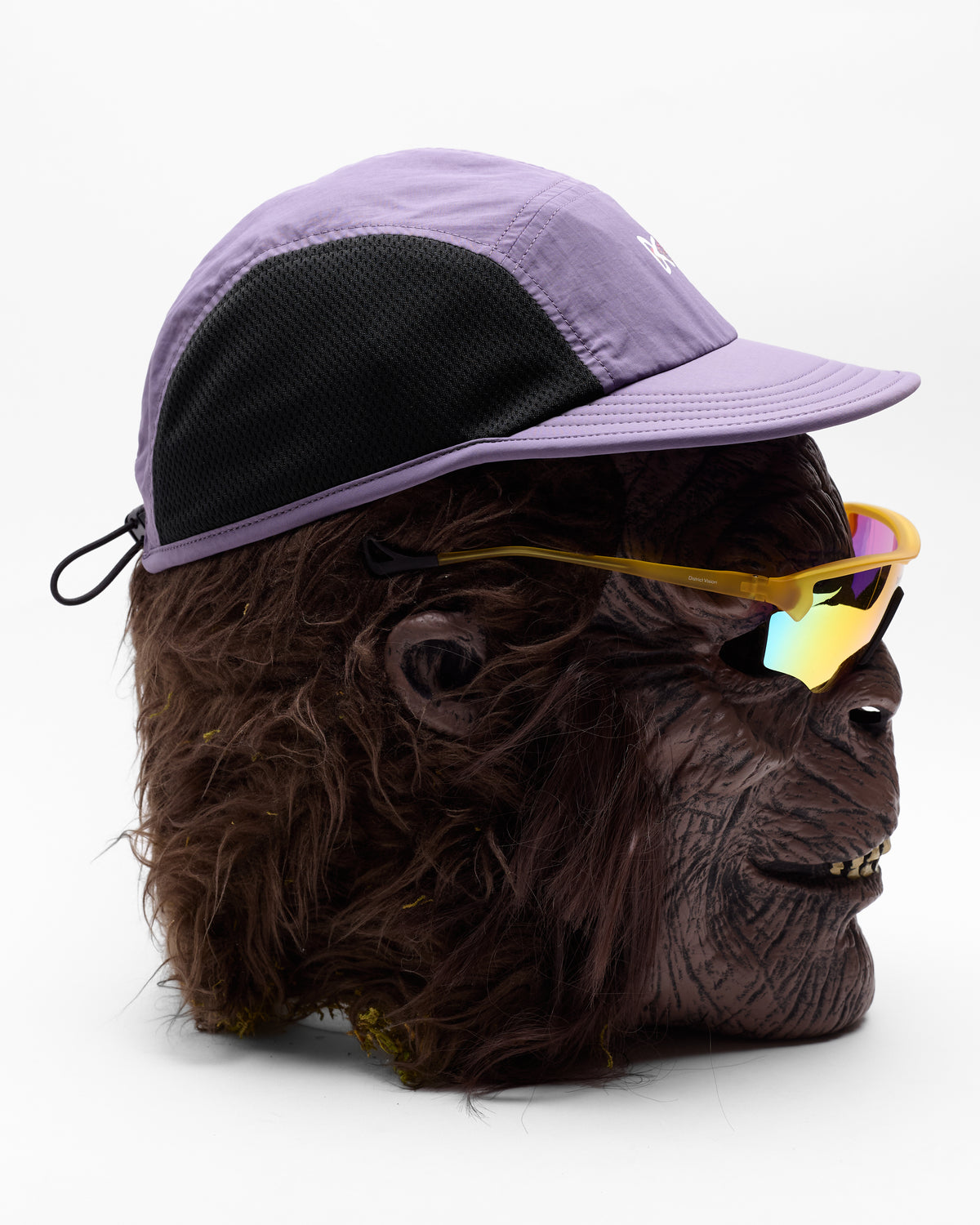 Nylon Paneled Mesh Hat in Lavender