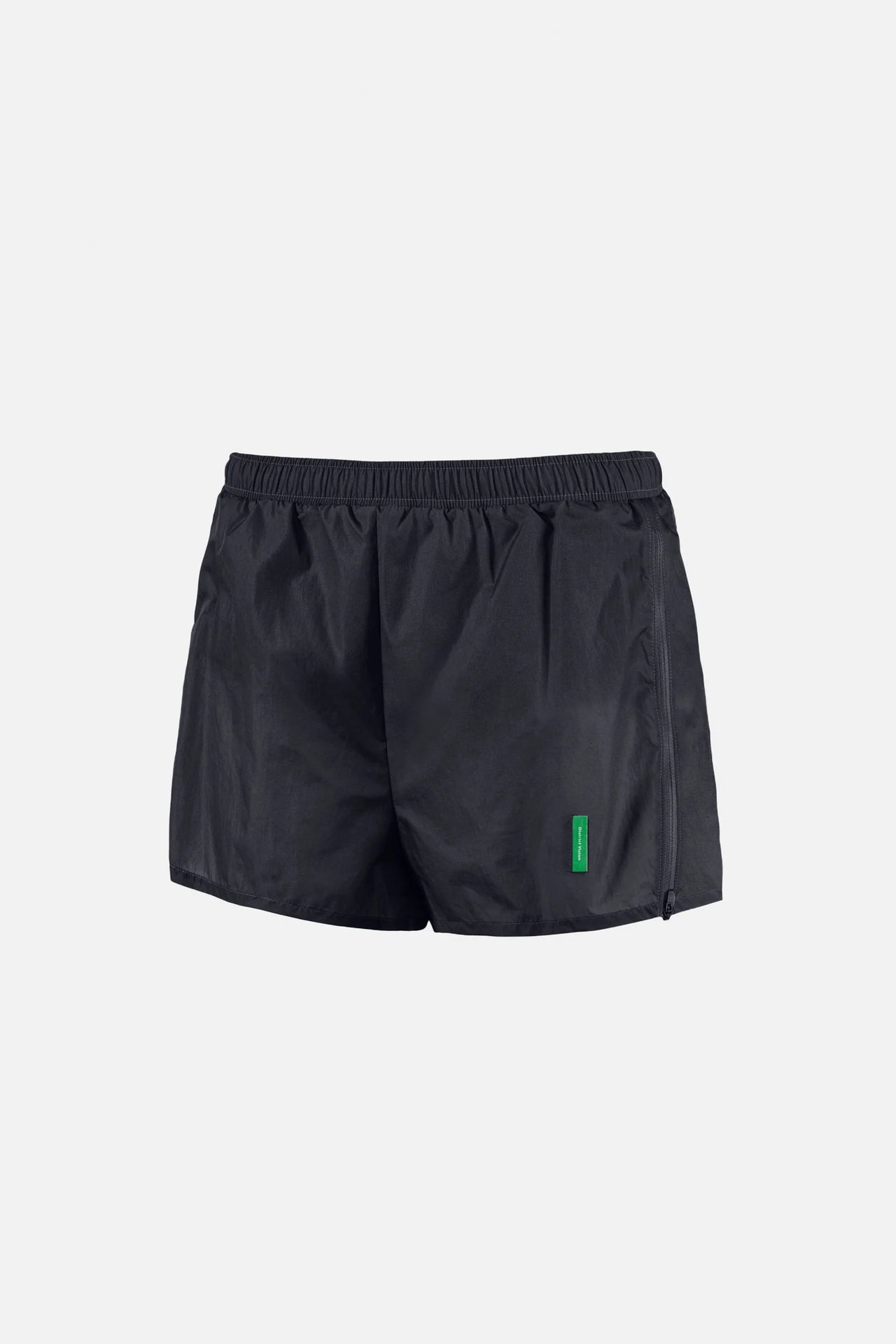 Ultralight Nylon Zippered Shorts in Obsidian