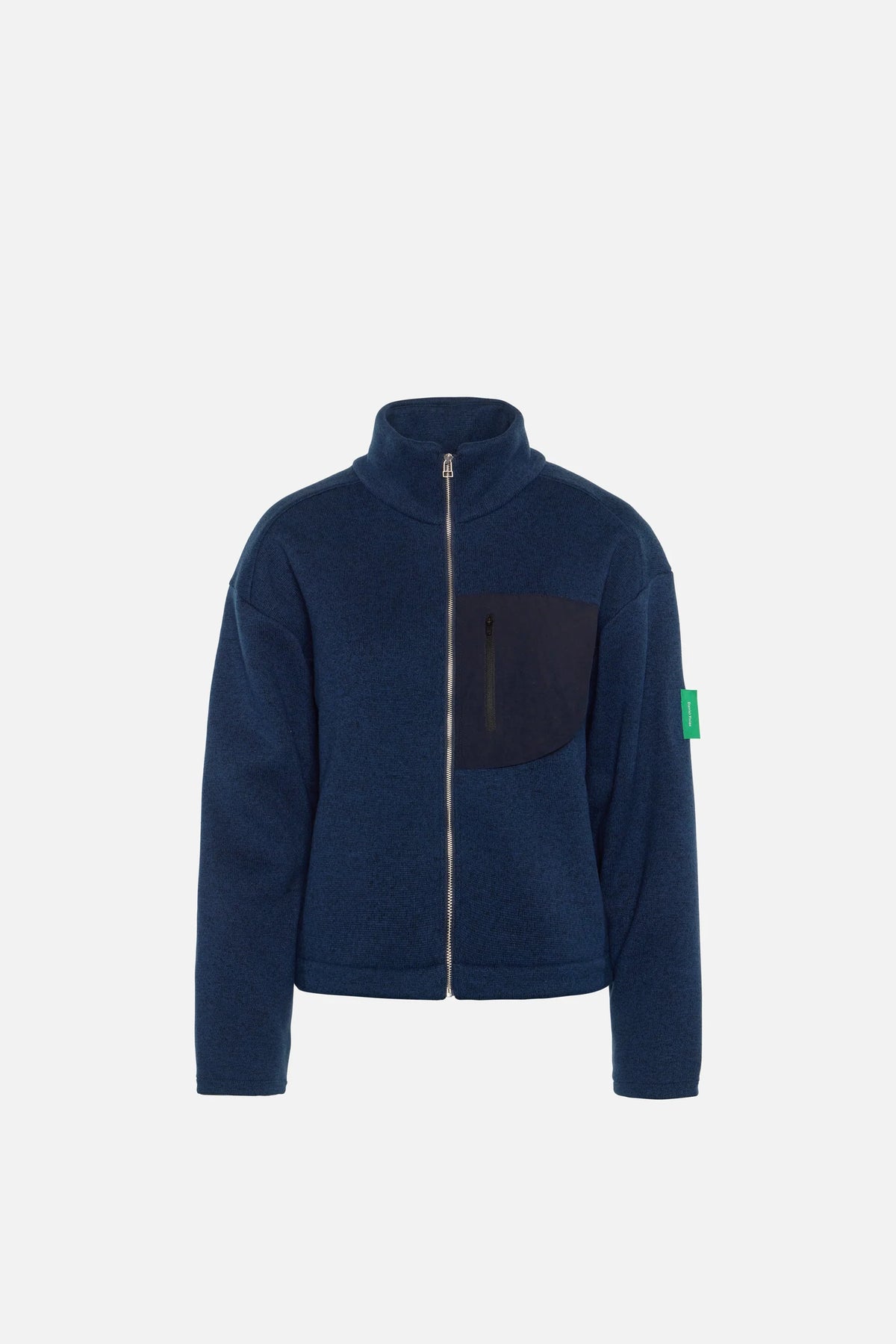 Cropped Brushed Fleece in Slate Blue
