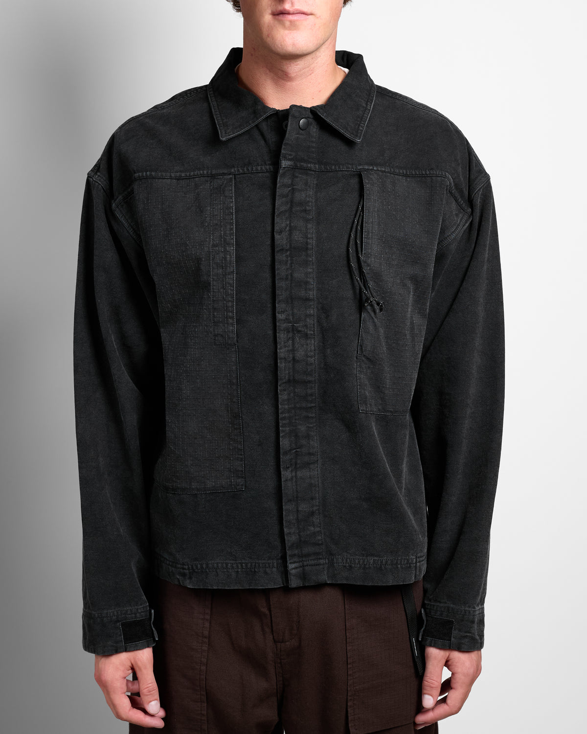 MS-120 Shift Jacket in Washed Charcoal