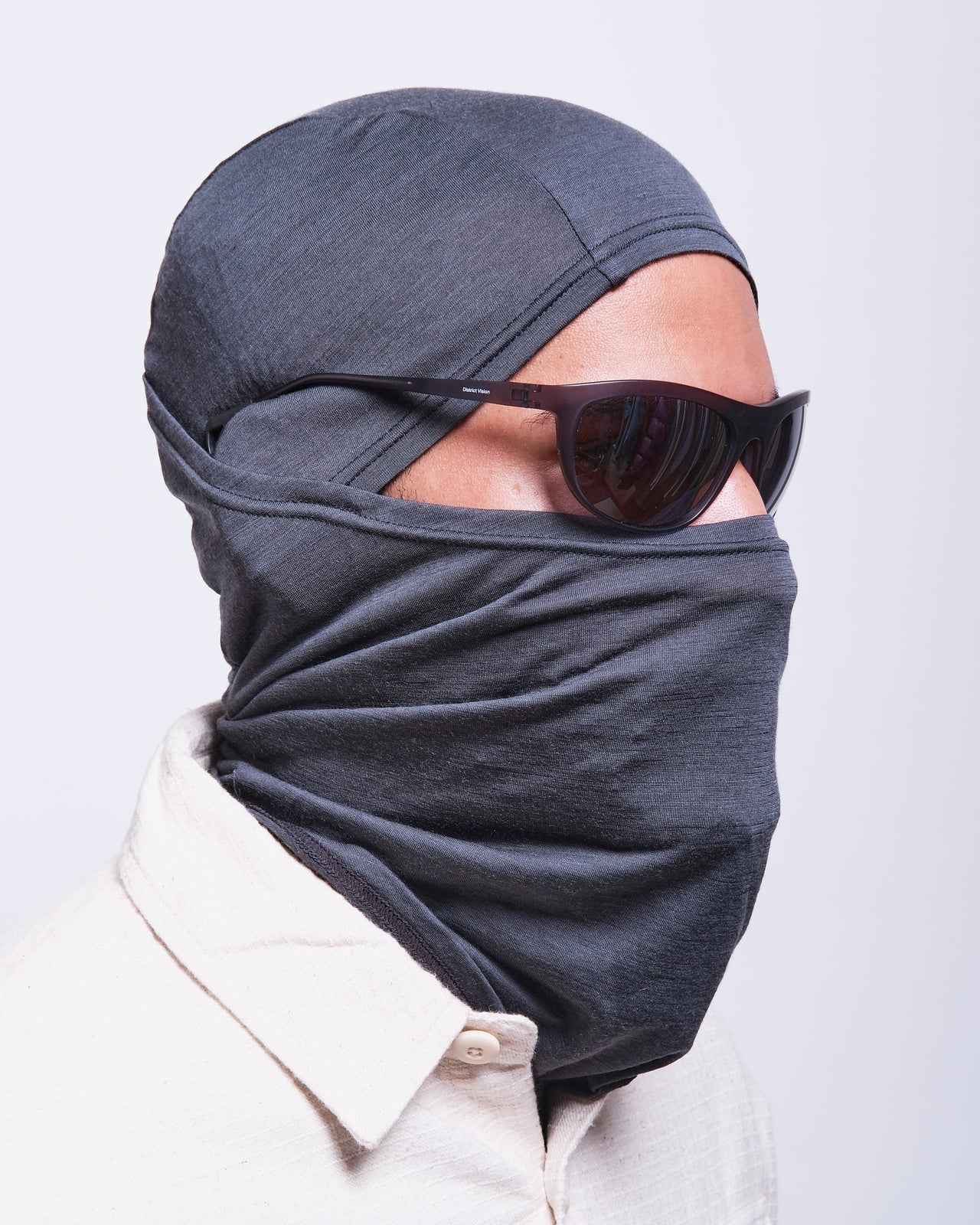 Wool Balaclava in Dark Charcoal