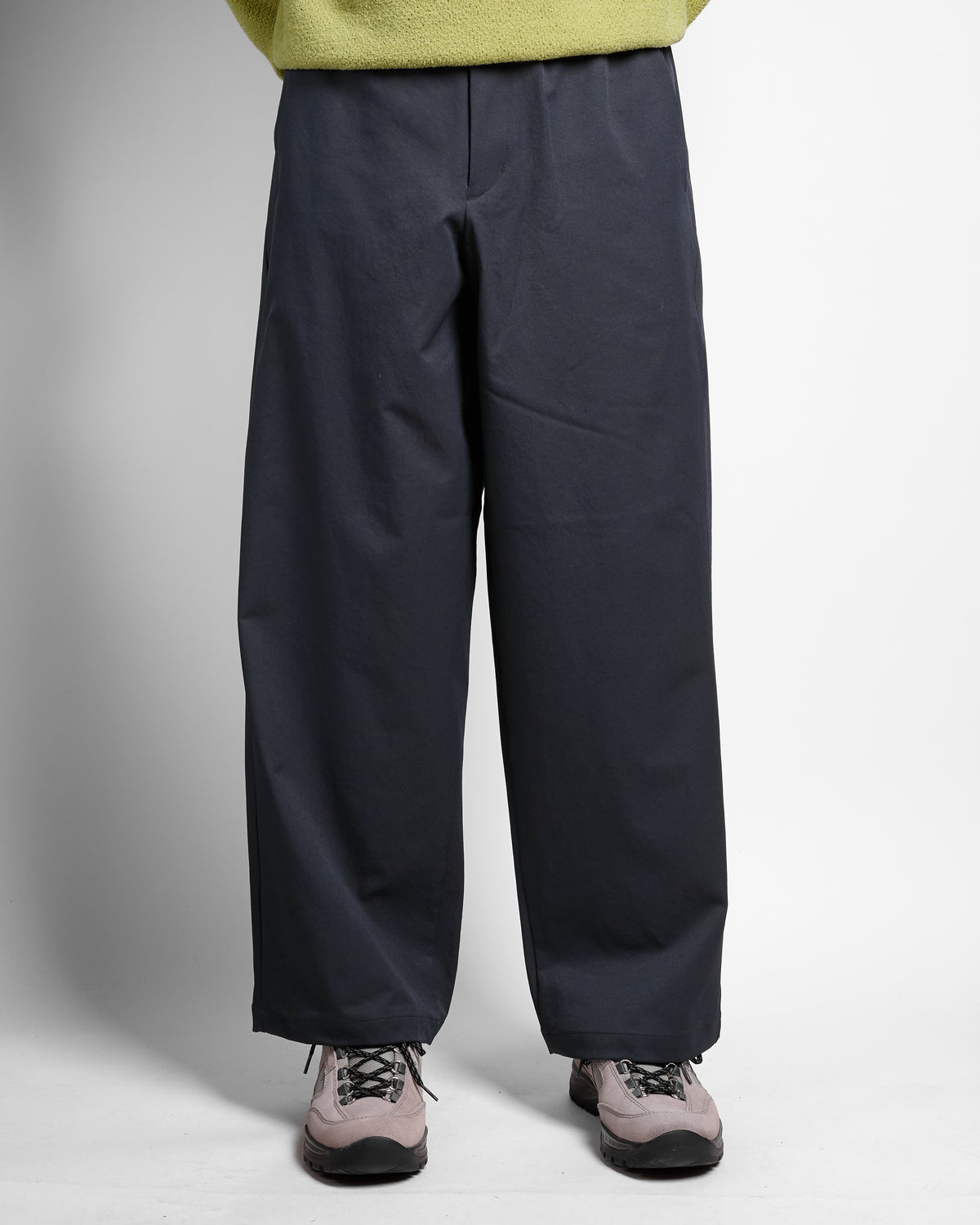 Baggy Straight Pants in Dark Navy