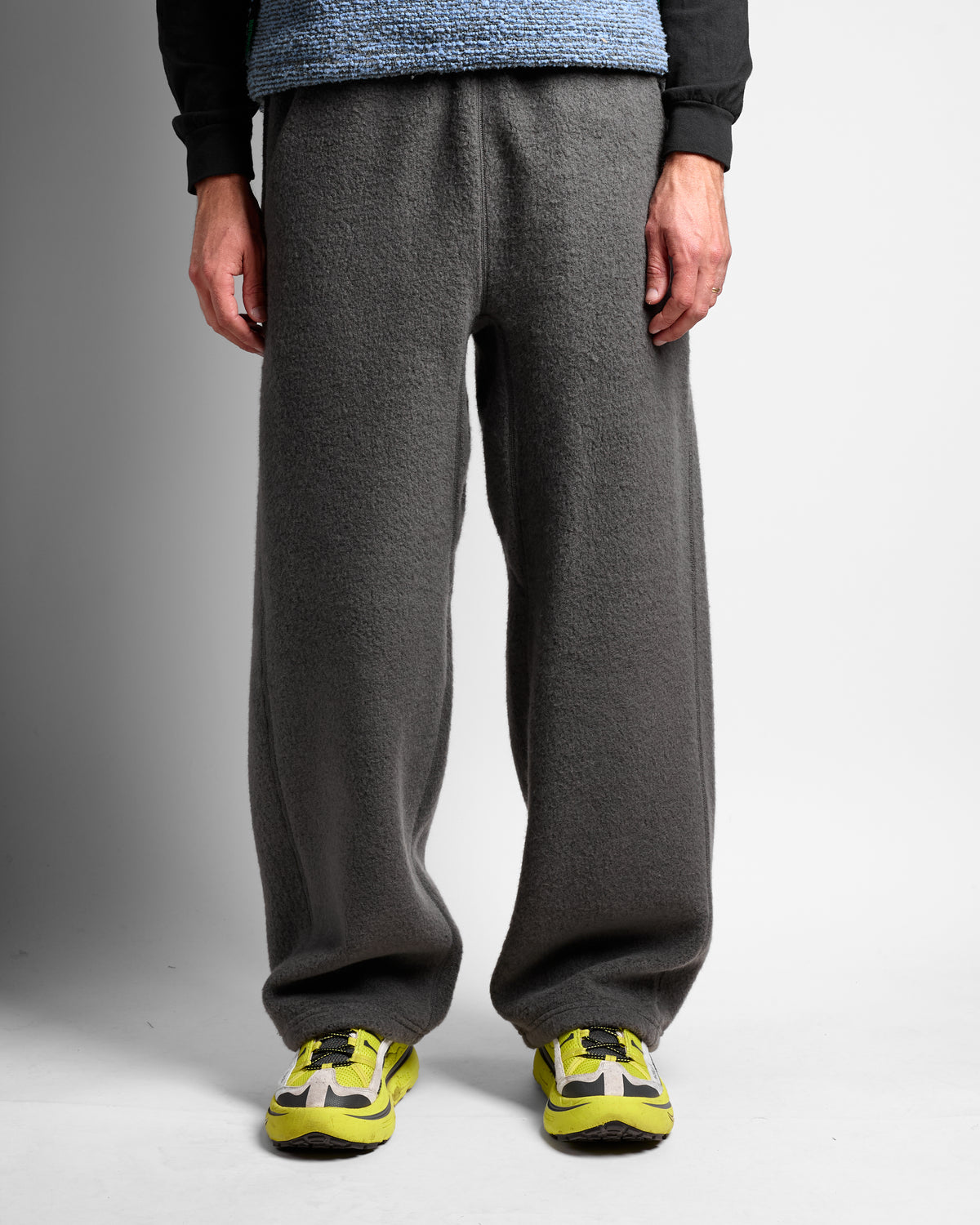 Wool Fleece Joggers in Dark Lava