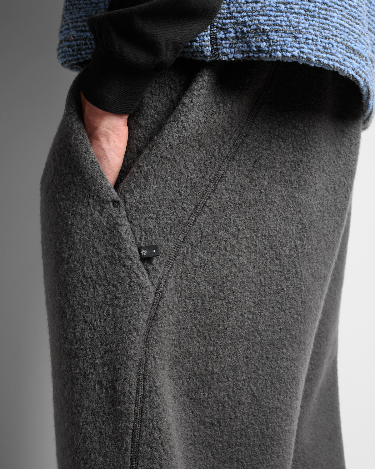 Wool Fleece Joggers in Dark Lava