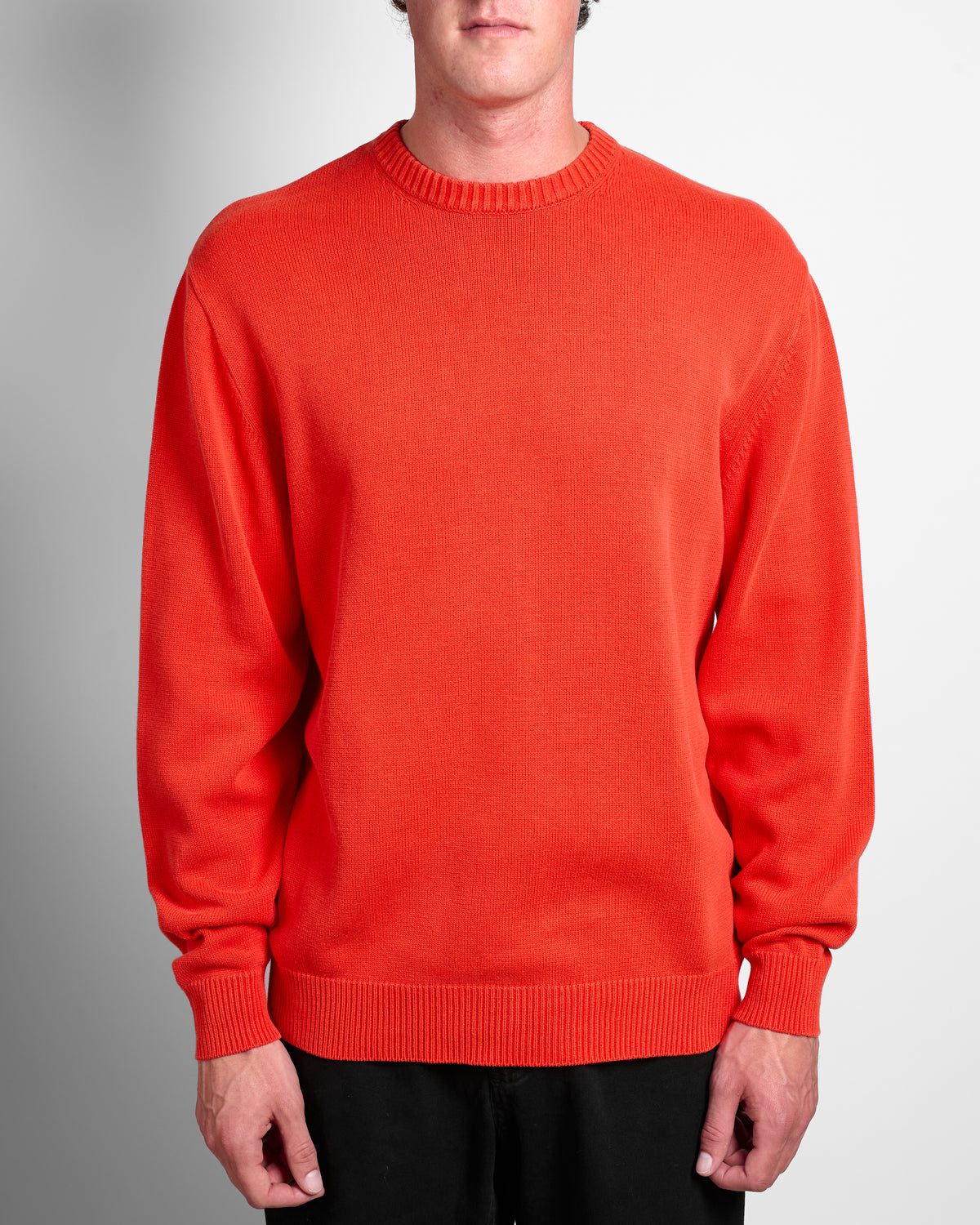 Cotton Knit Crew in Cayenne