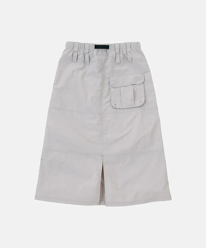 Nylon Utility Skirt in Ecru