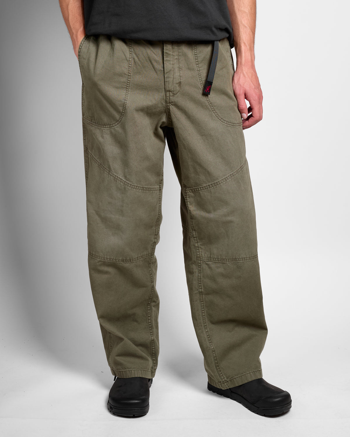 Hemp Canvas Double Knee Pant in Burnt Olive Pigment