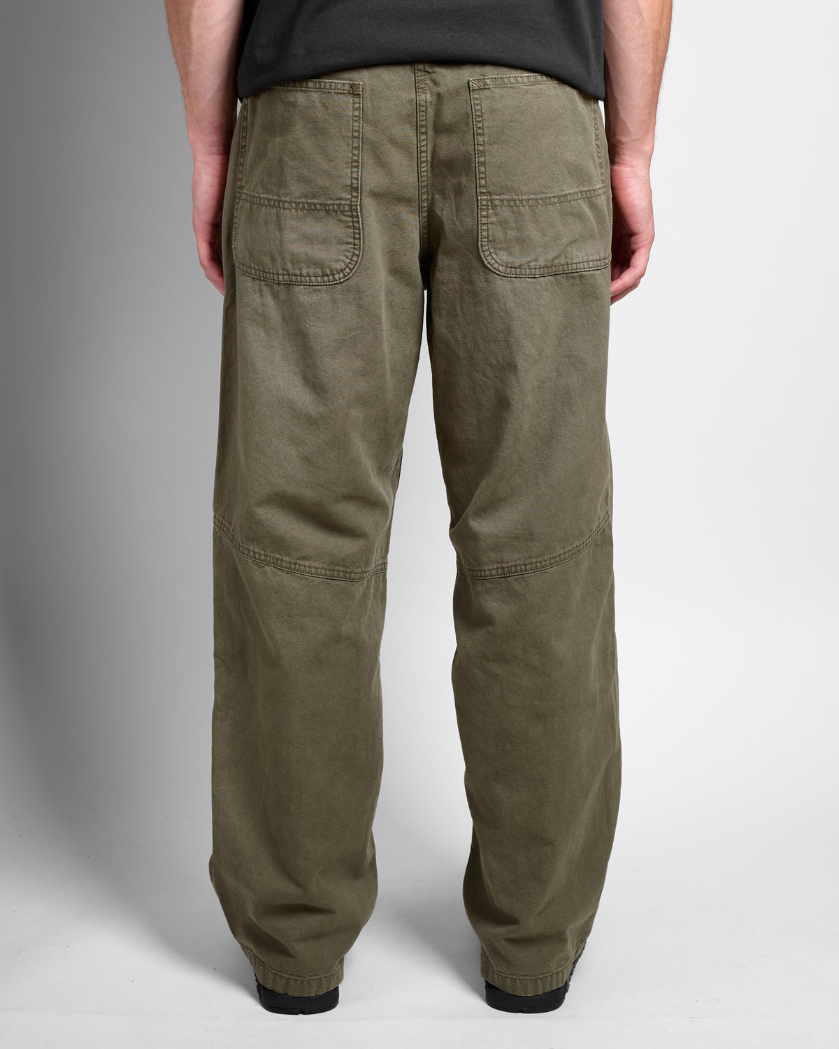 Hemp Canvas Double Knee Pant in Burnt Olive Pigment