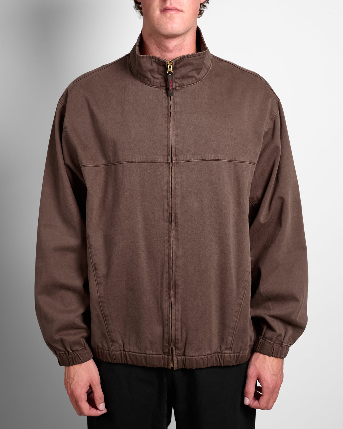Twill-Around Jacket in Brown Pigment