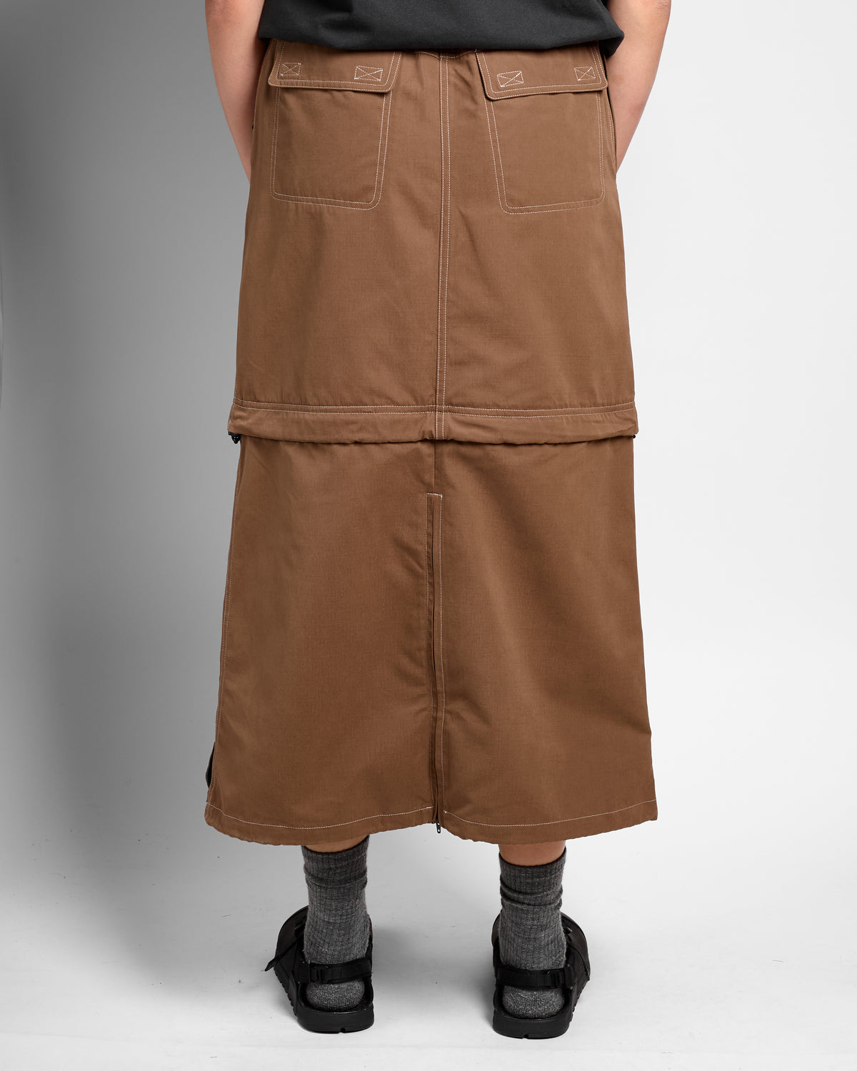 WR Convertible Skirt in Deep Brown