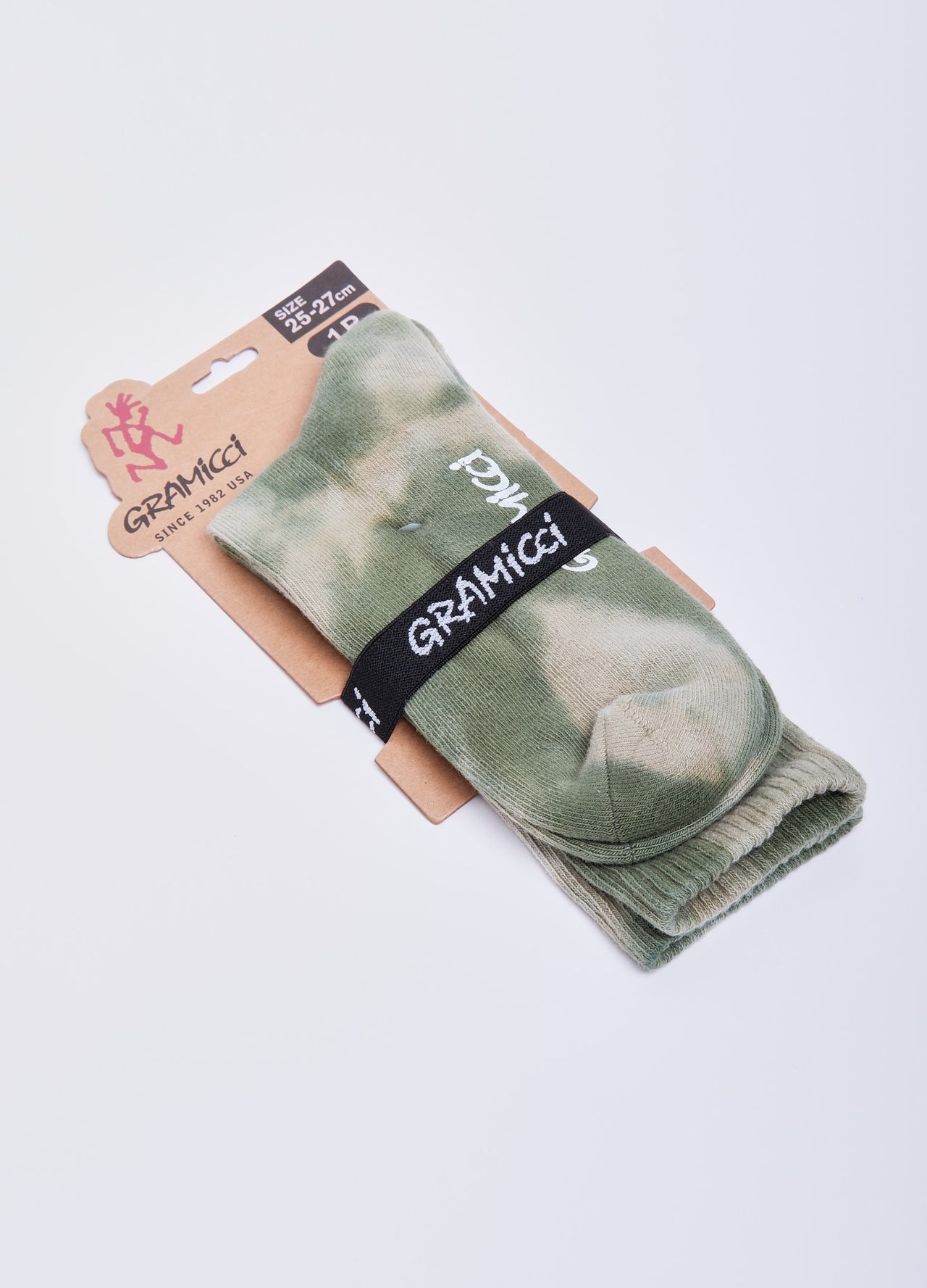 Tie-Dye Crew Socks in Green/Green