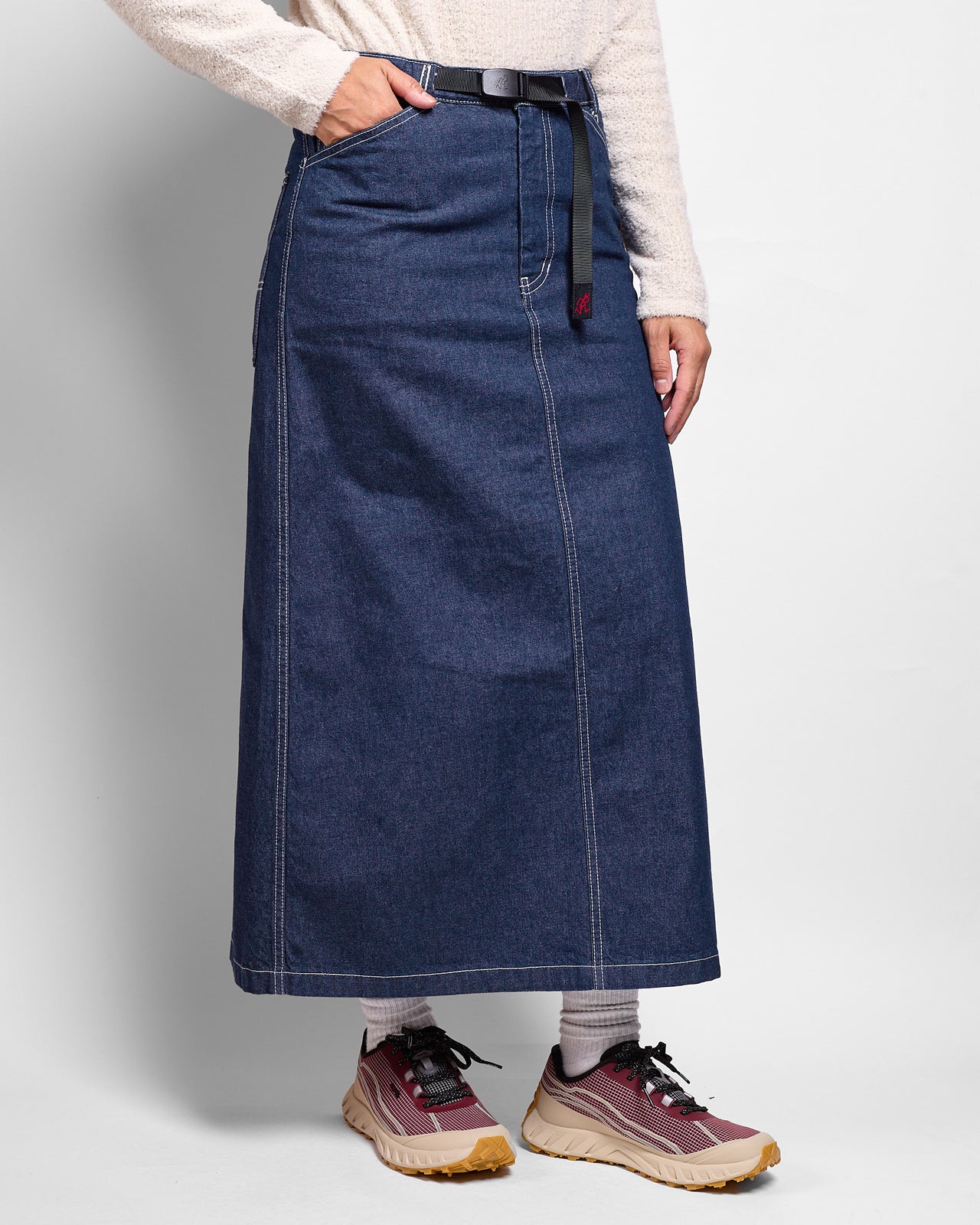Sutter Denim Skirt in Rinsed Indigo