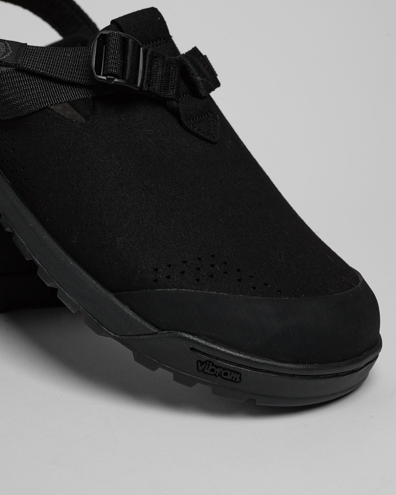 Mountain Clog in Obsidian Black Synthetic Suede
