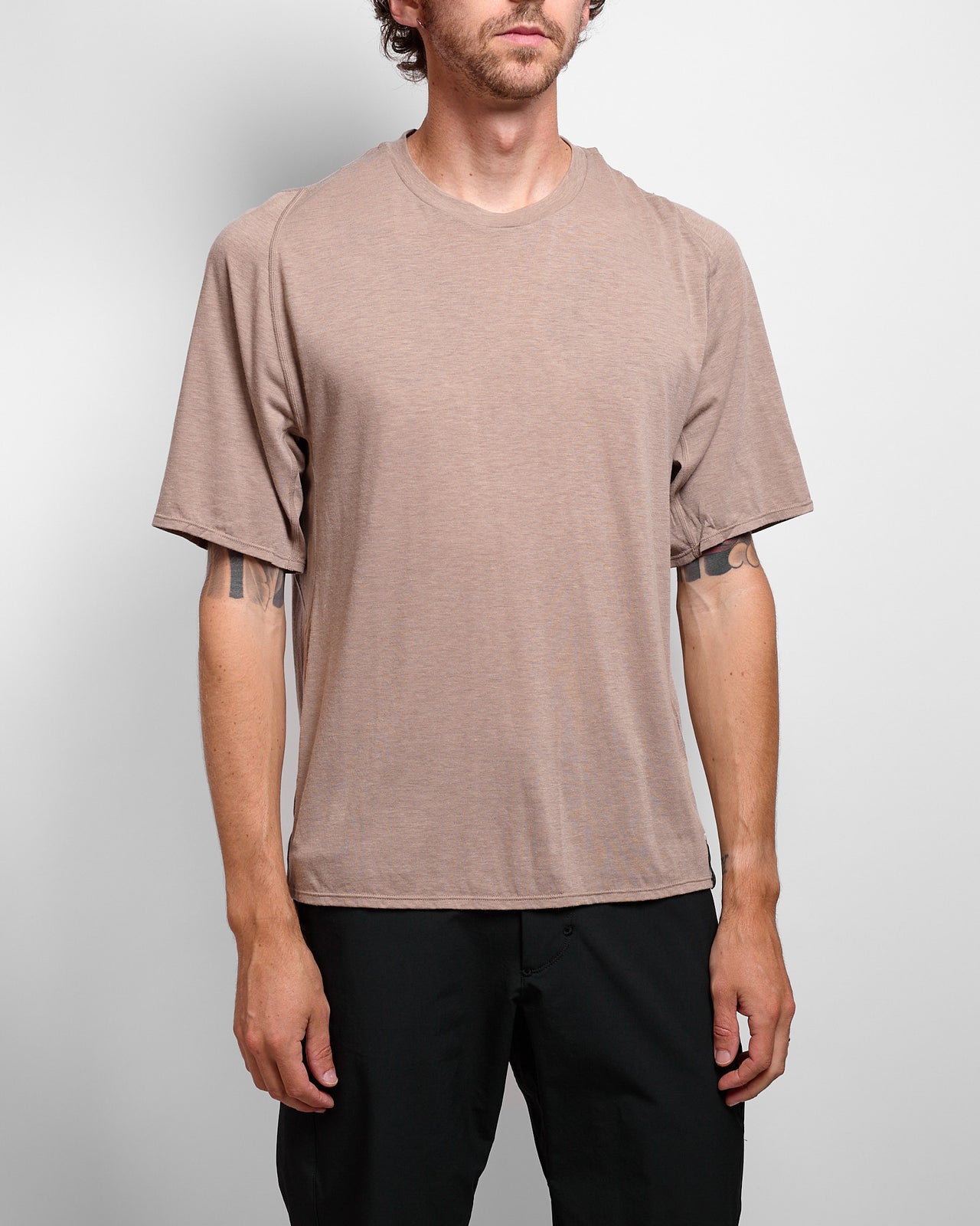 Drift Merino SS T in Desert Taupe