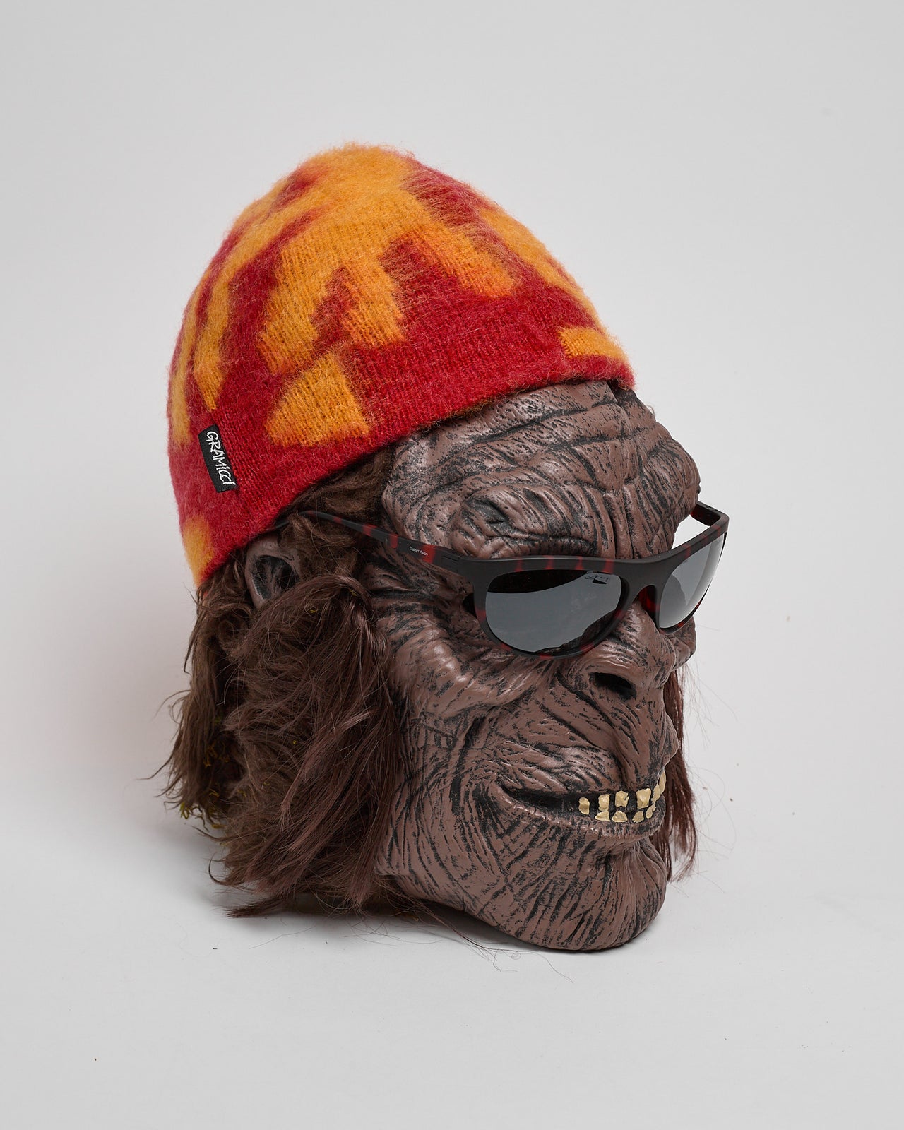 Mohair Runningman Beanie in Burnt Orange