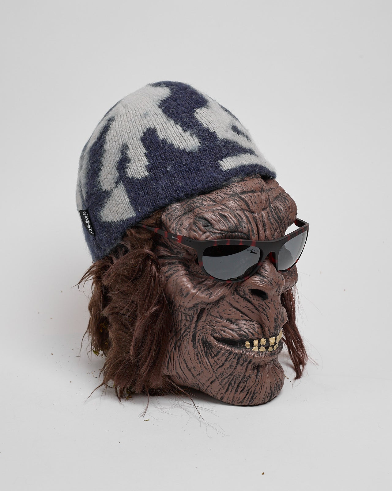 Mohair Runningman Beanie in Midnight