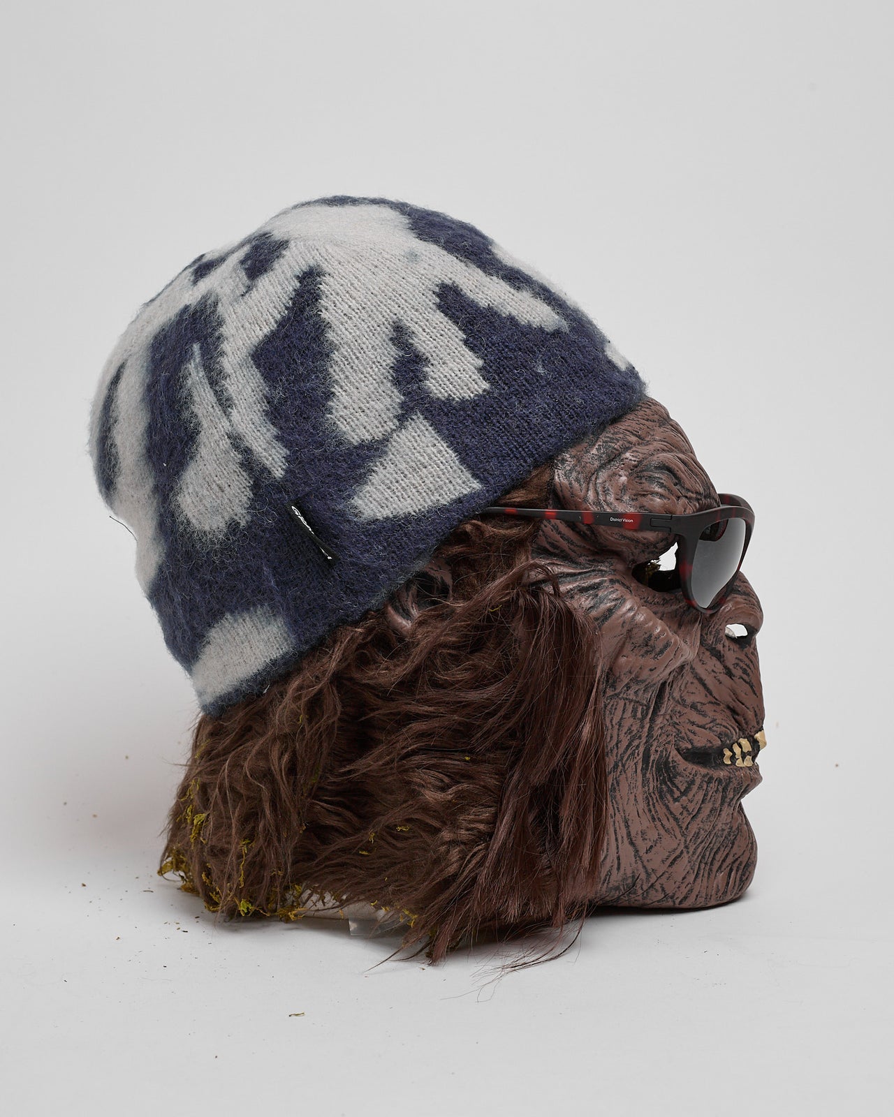 Mohair Runningman Beanie in Midnight