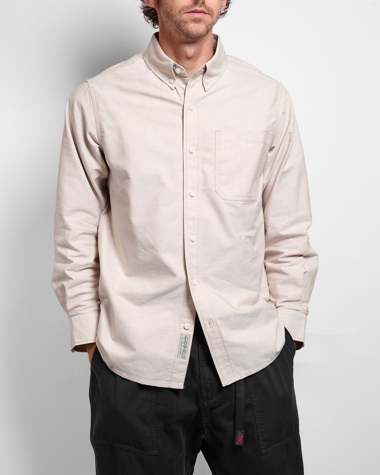 Oxford Button Down Stance Shirt in Ecru