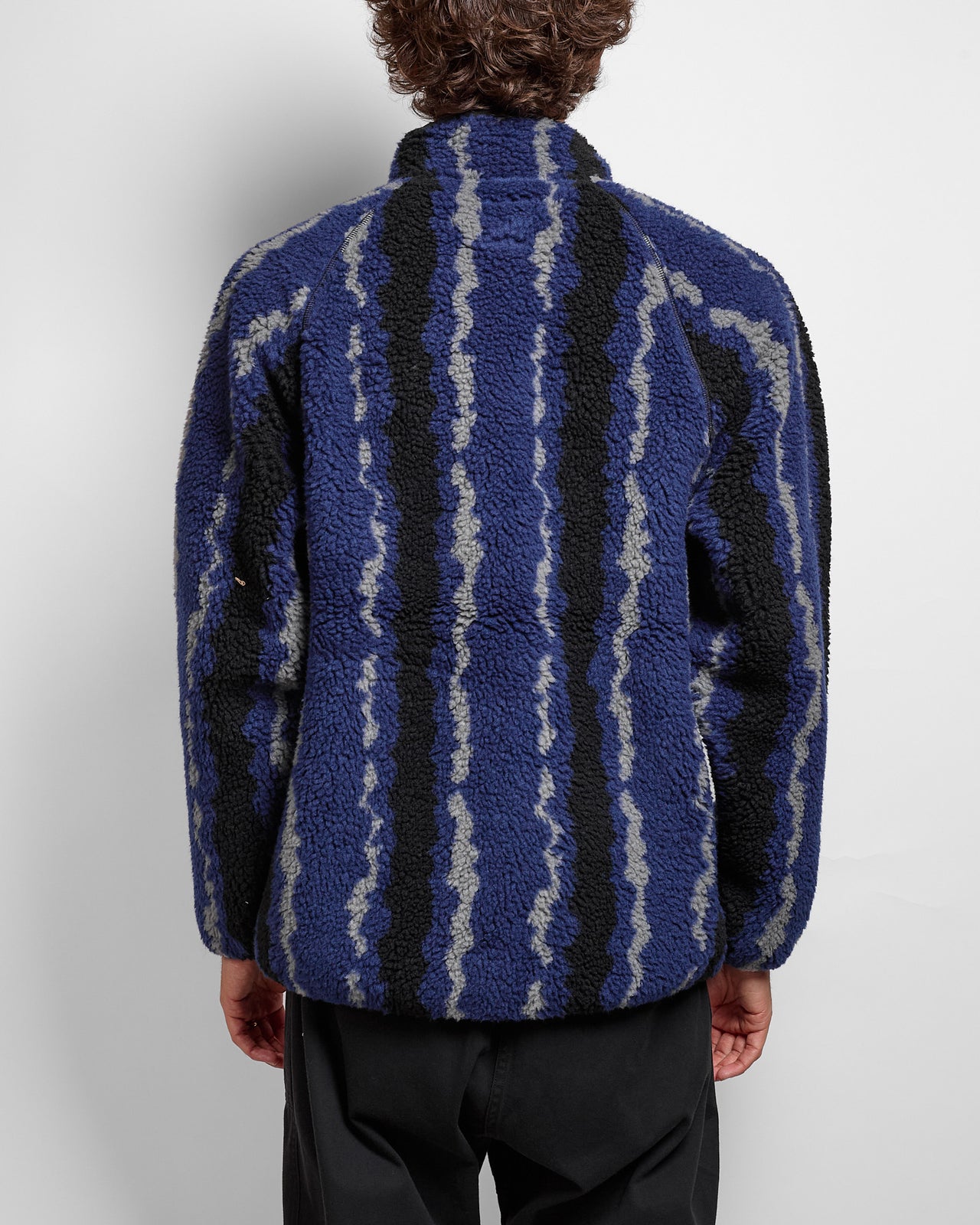 Ripple Sherpa Jacket in Navy Ripple