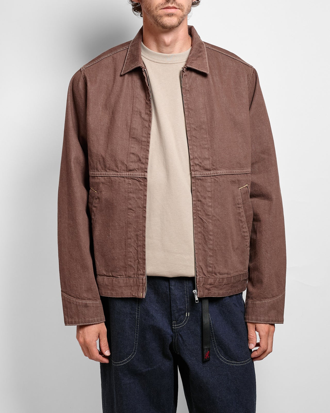 Japanese Slub Denim Jacket in Amber