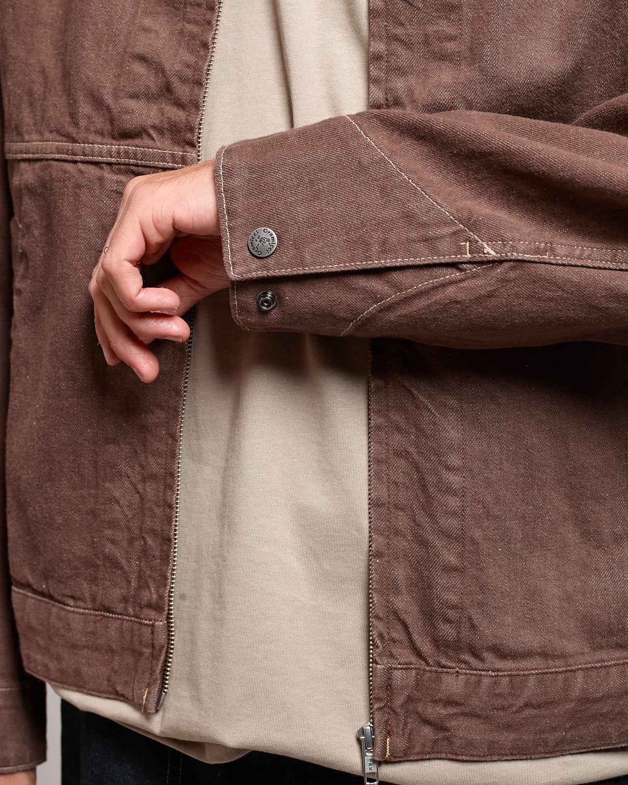 Japanese Slub Denim Jacket in Amber