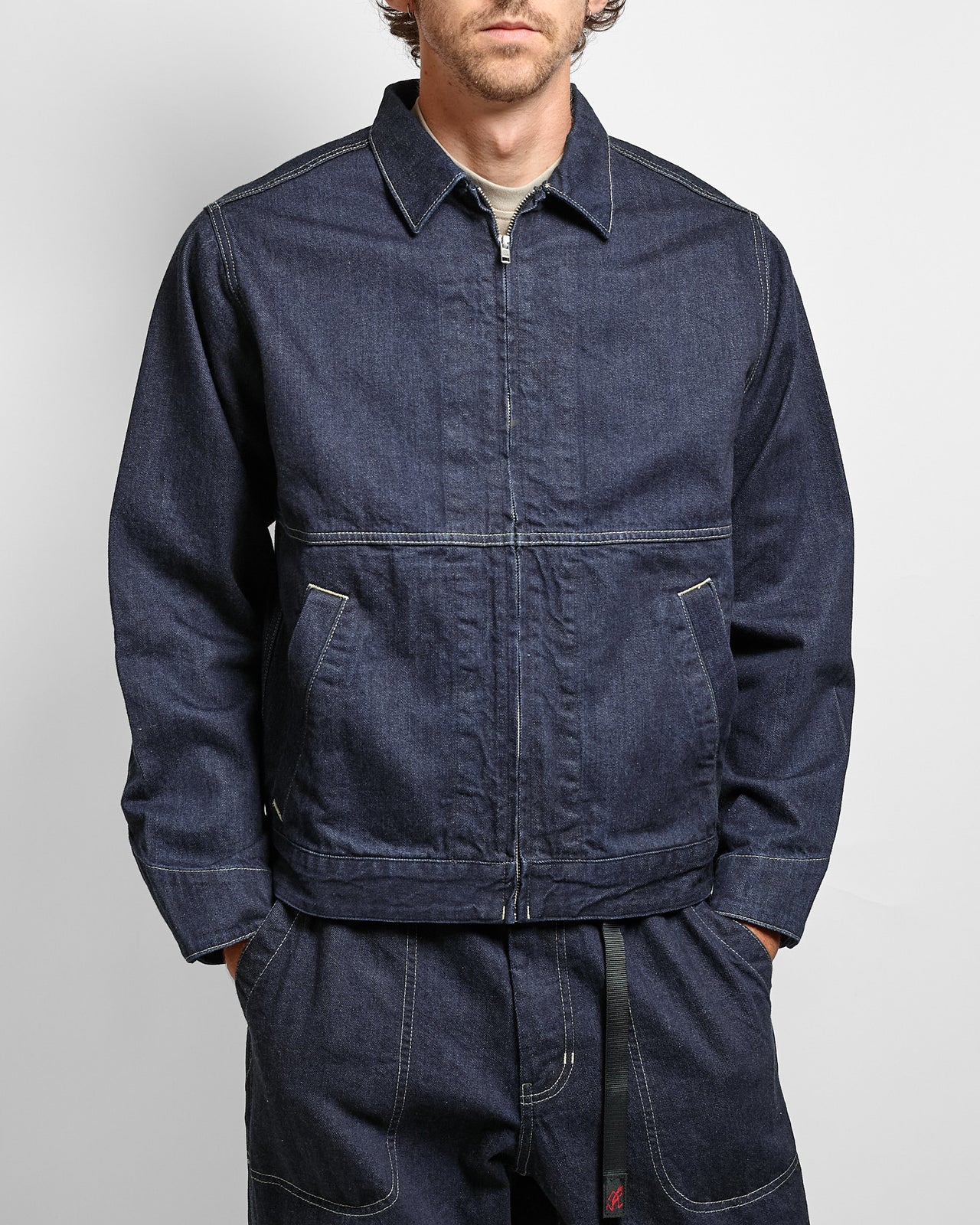 Japanese Slub Denim Jacket in Indigo