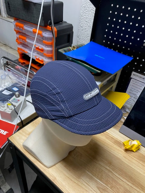 Scanner Panelled Short Brim Cap in WT Blue