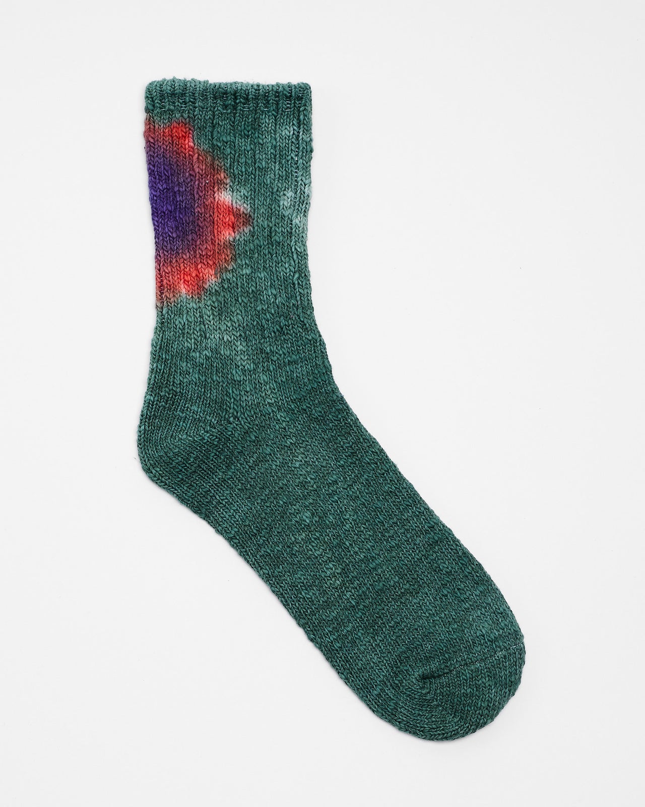 Tie-Dye Hemp Crew Sock in Bullseye