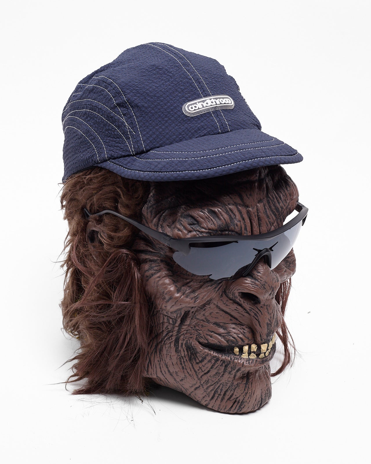 Scanner Panelled Short Brim Cap in WT Blue