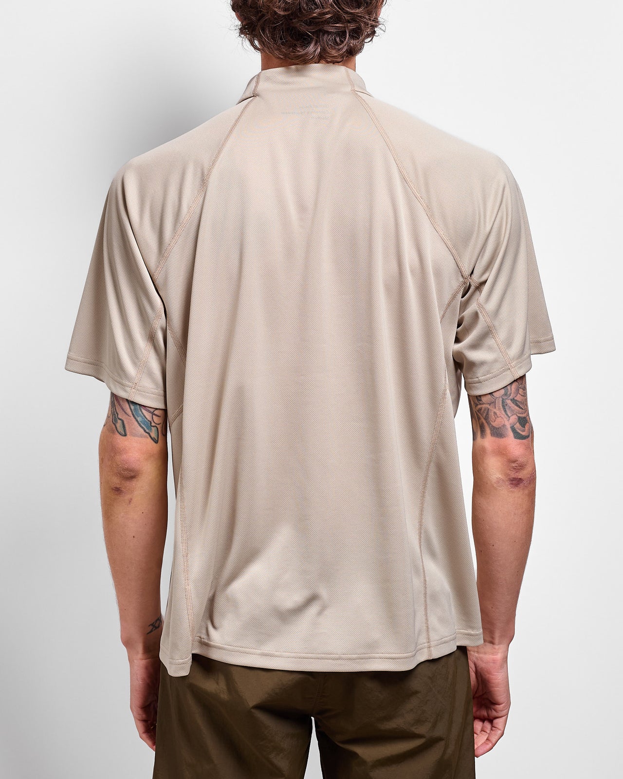 Quarter Zip Training Shirt in Bamboo