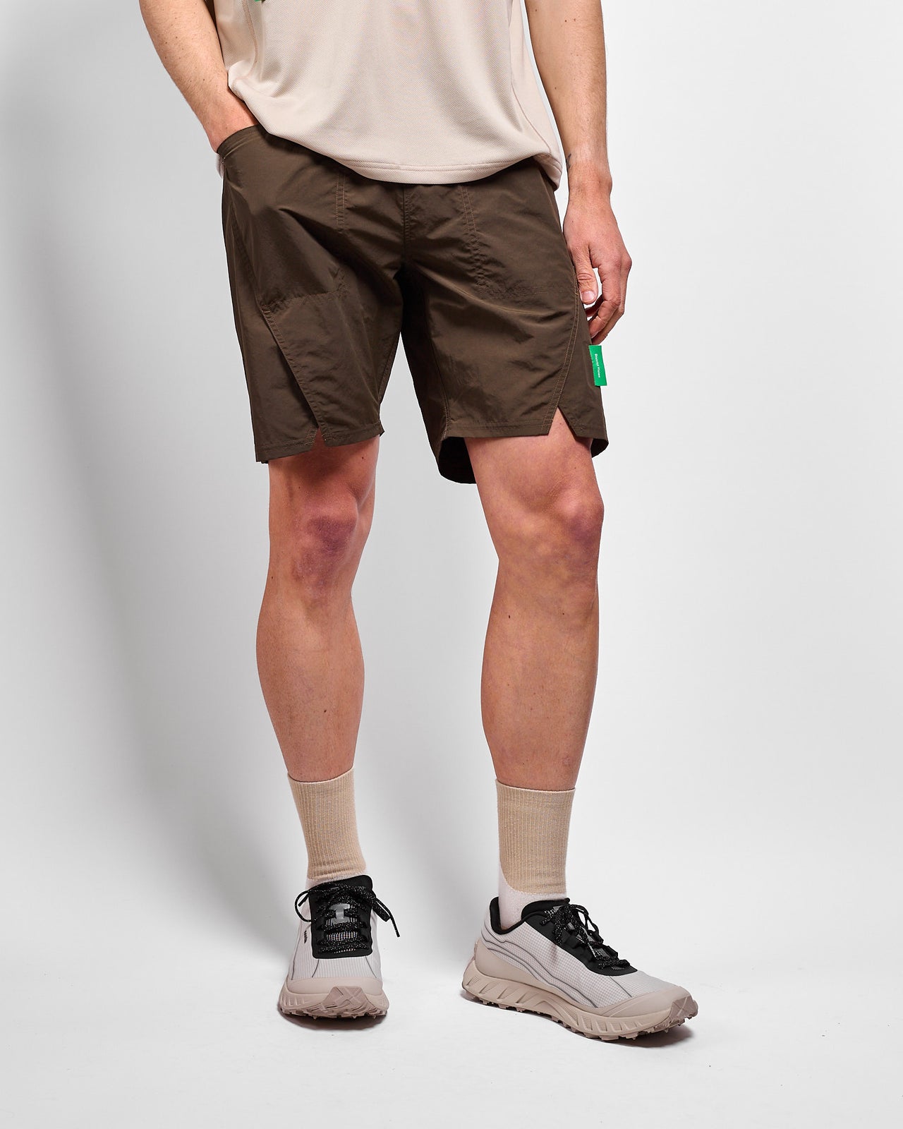 Taslan Nylon Shorts in Moss