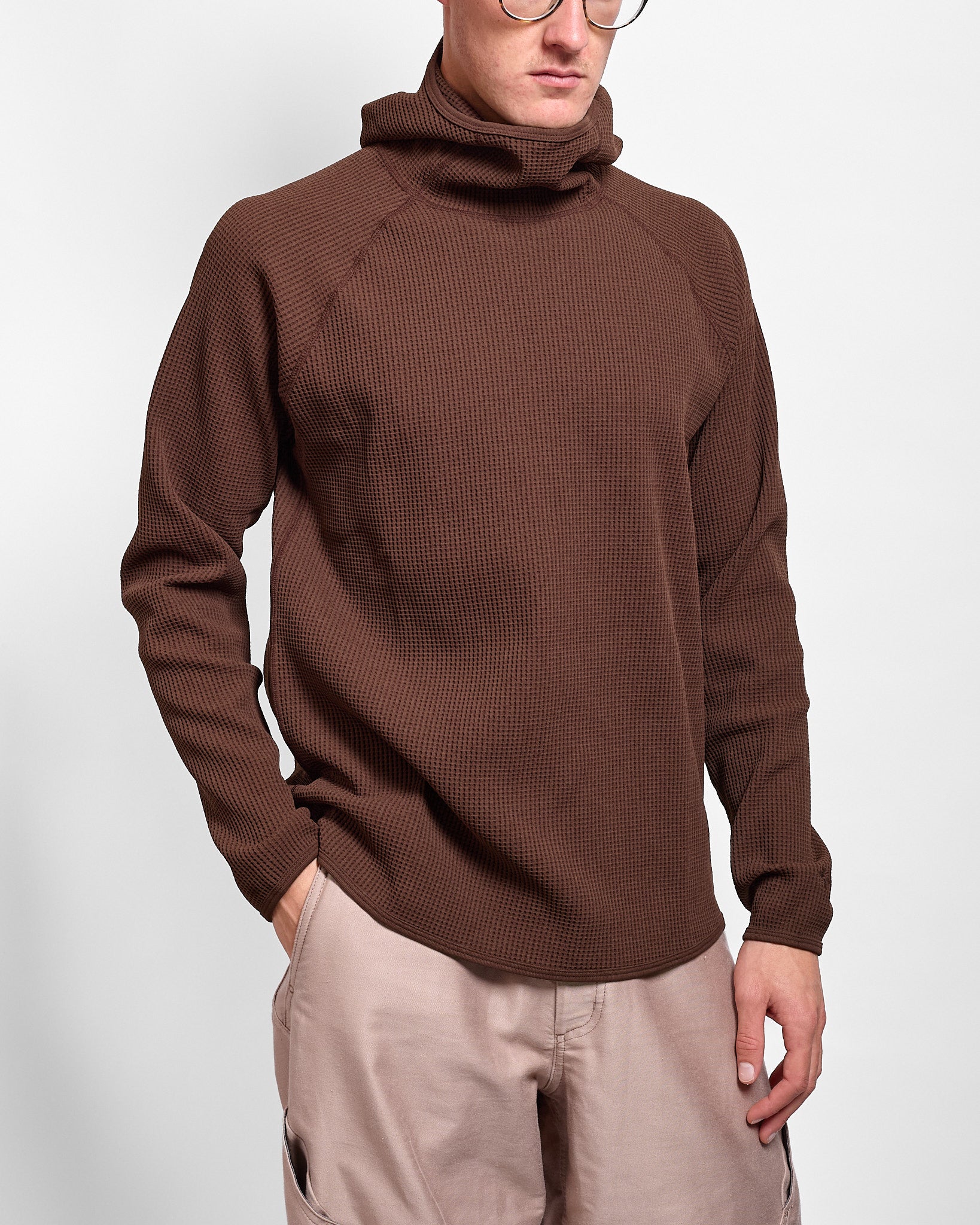 WF Light L/S Hoodie in Chicory Brown ~ Windthrow