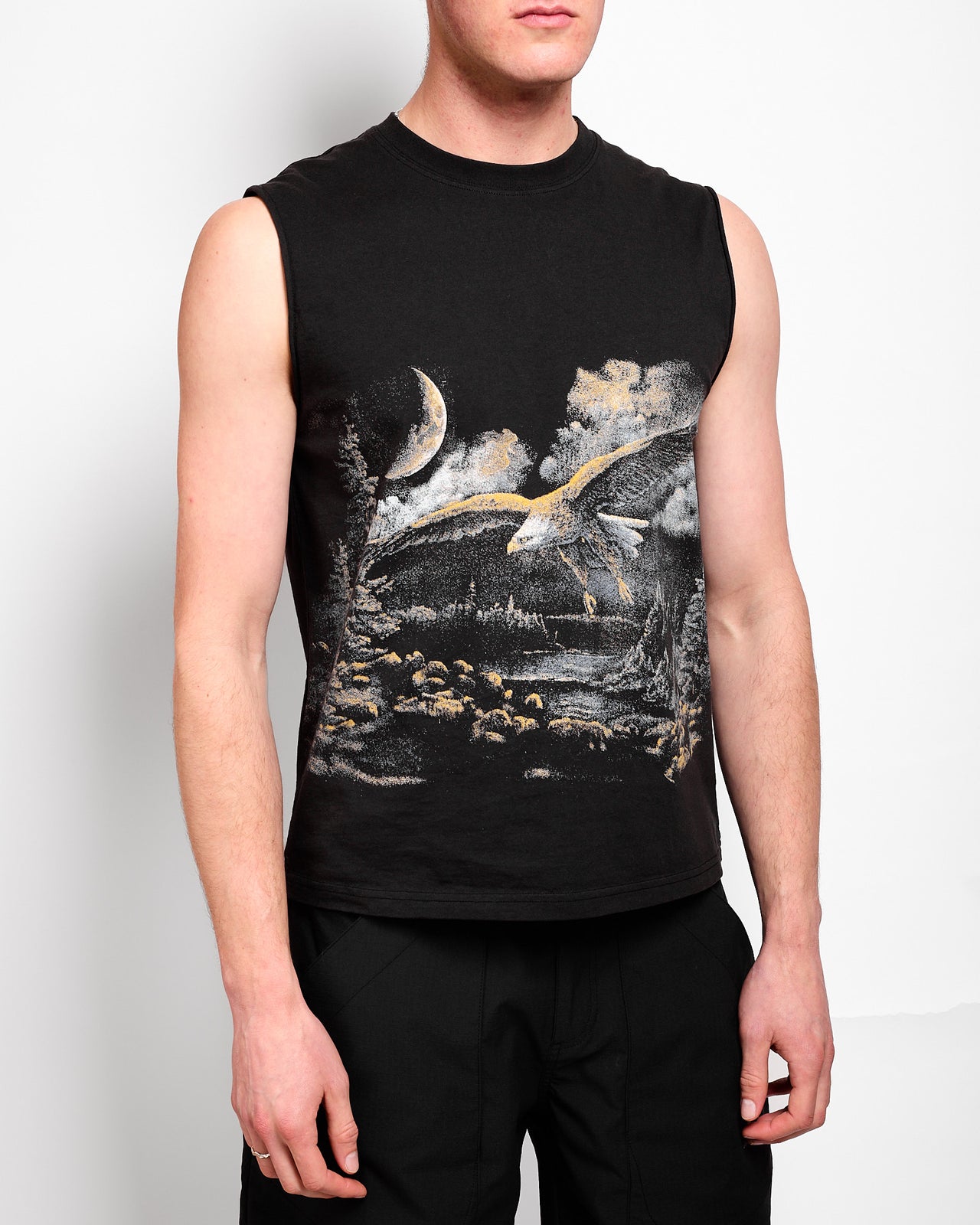 FAI Sleeveless Tee in Washed Black