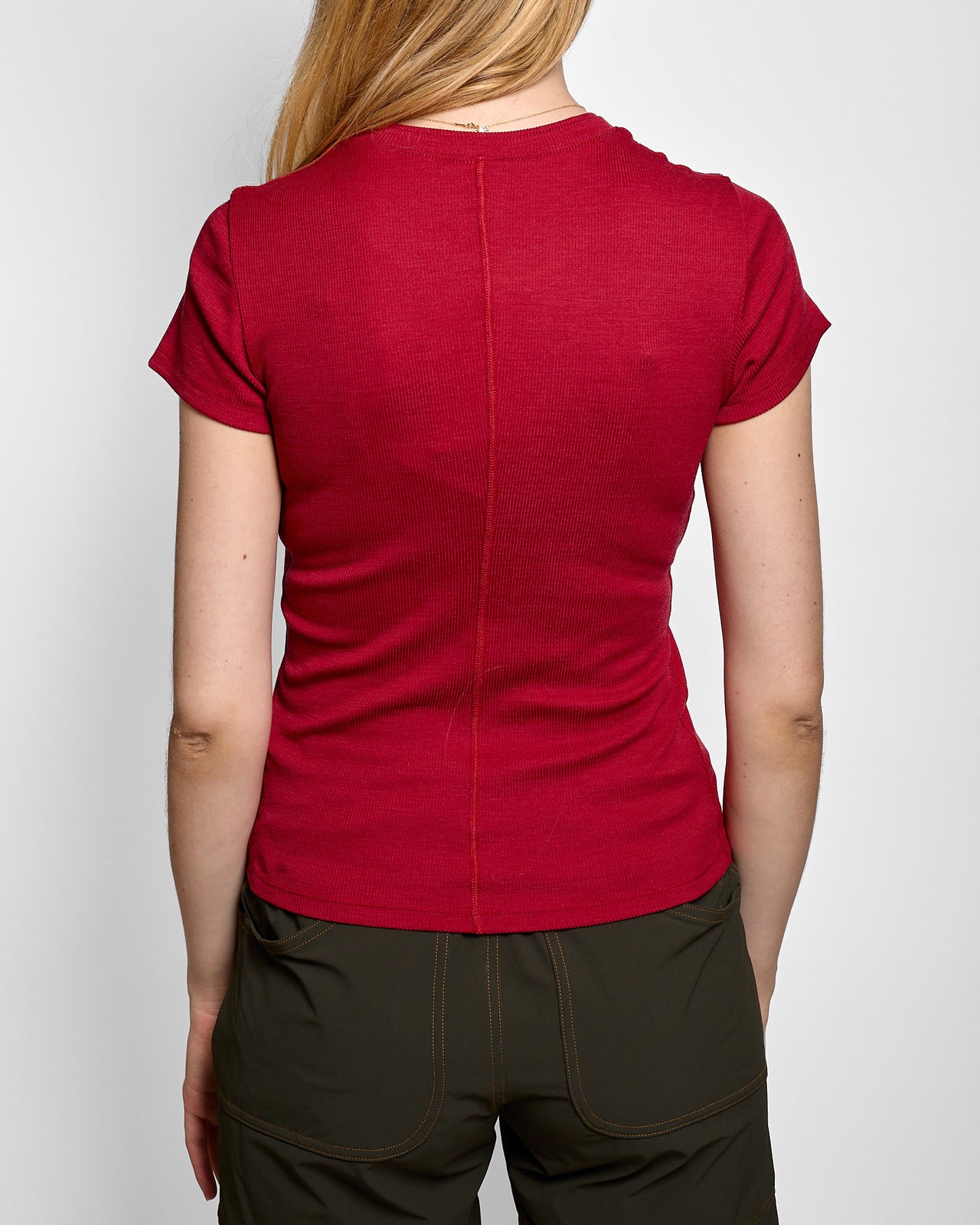 Ribbed Merino T-Shirt in Rowan