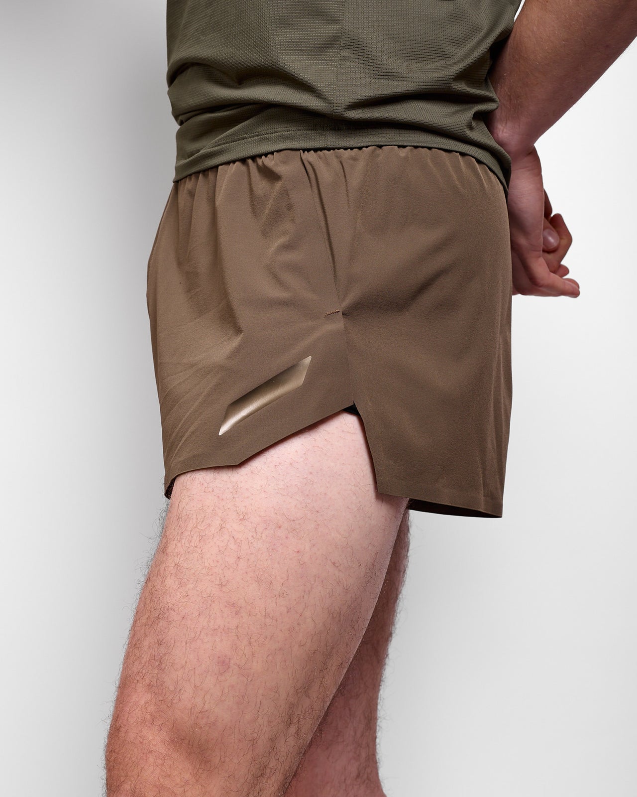 Split Shorts in Khaki