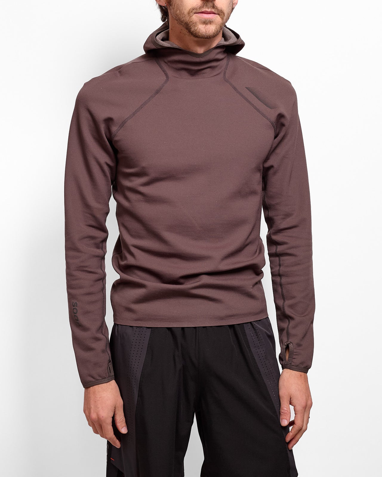 Hooded WoolTech Top in Dark Grey