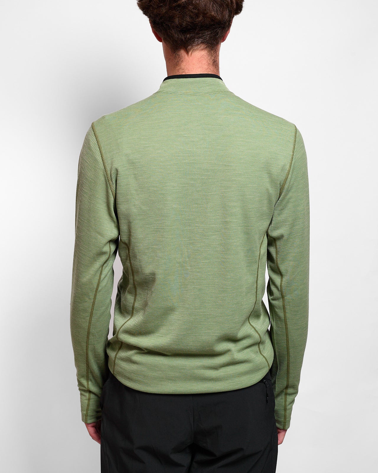 Live Wool Mix Half Zip in Green