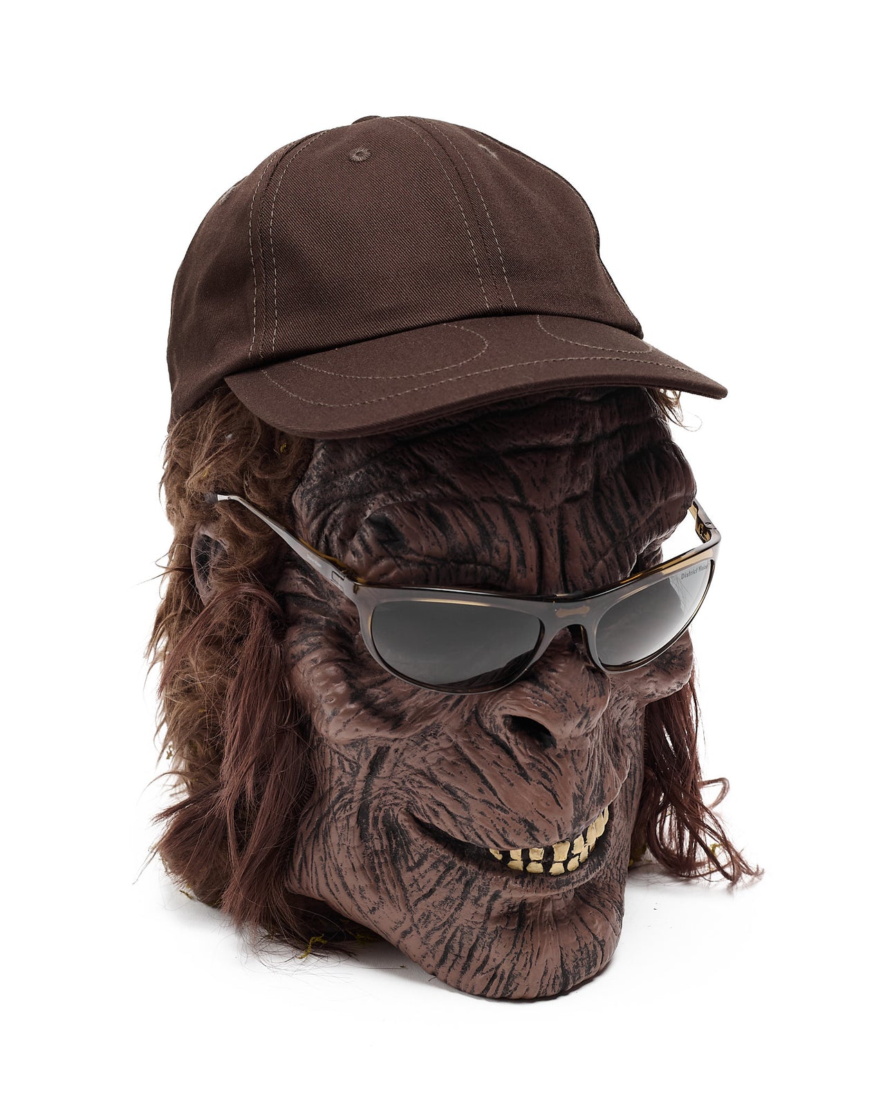 Horse Shoe 6 Panel Cap in Brown Cotton