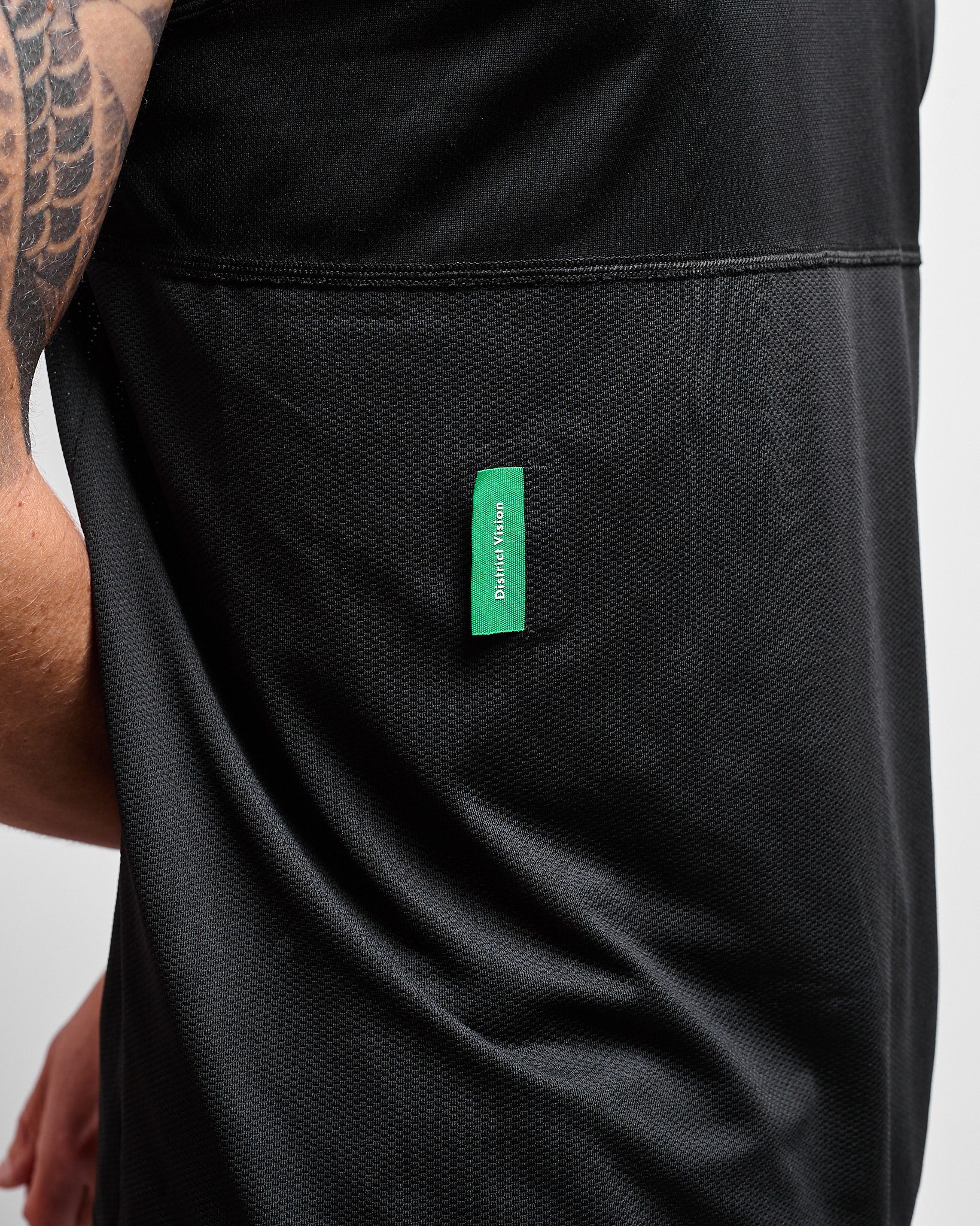 Panelled Training Singlet in Black ~ Windthrow