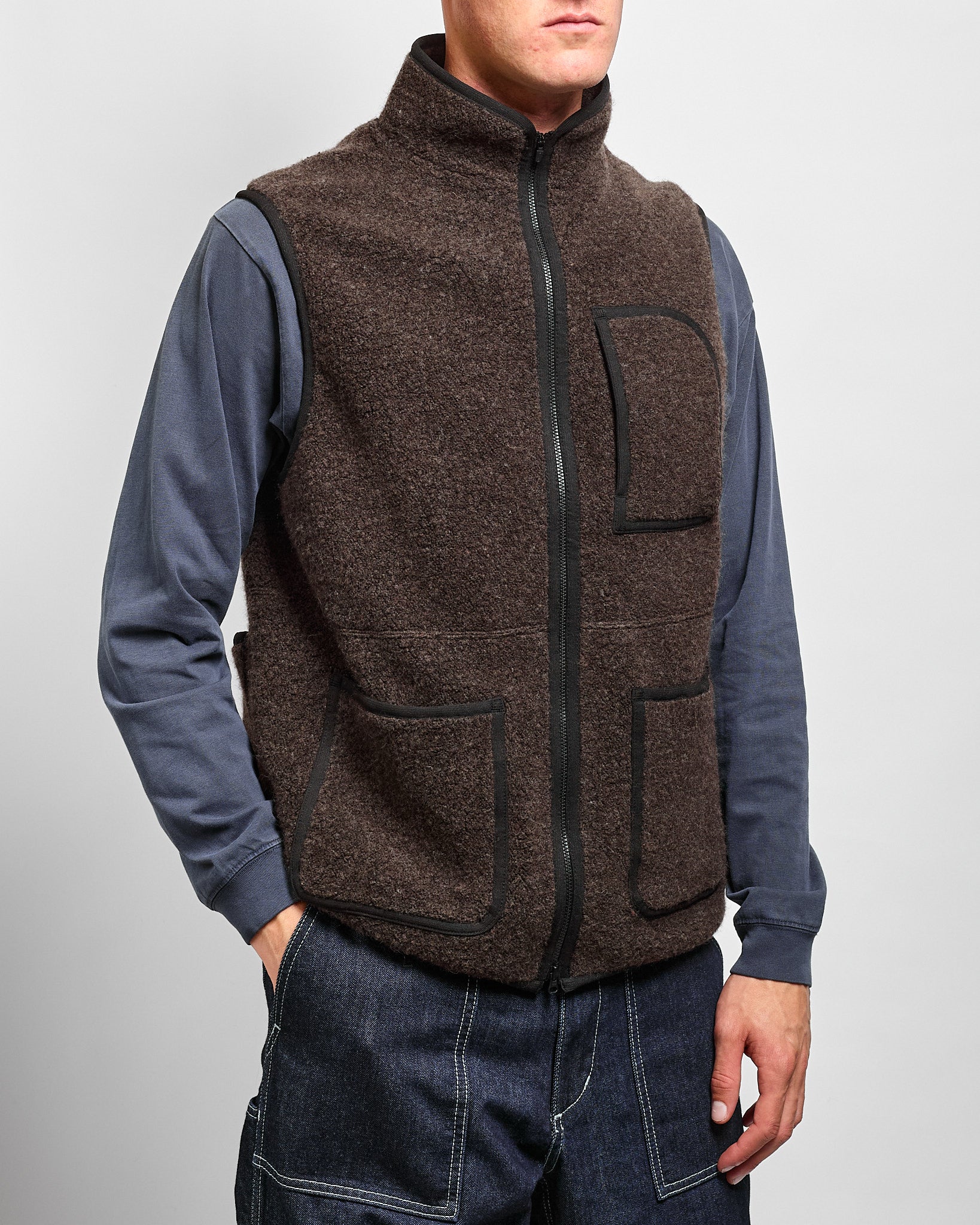 トップス blurhmsROOTSTOCK Recycle Boa Vest blurhmsROOTSTOCK (ブラームス ルーツストック) Recycle Boa Vest