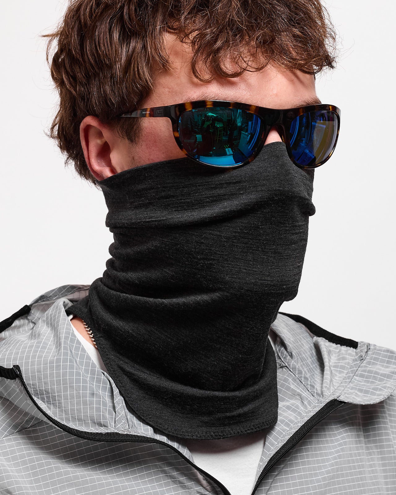 Merino Silk Buff in Dark Grey