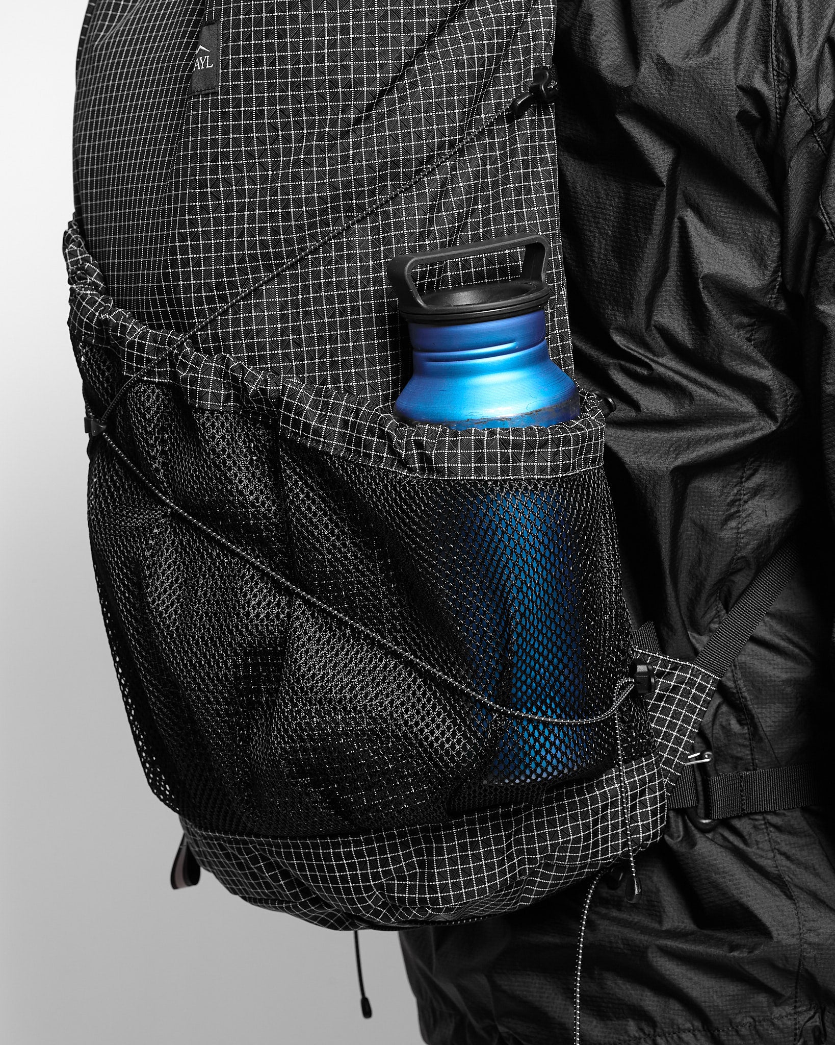 Mari Roll Top in Black Grid ~ Windthrow