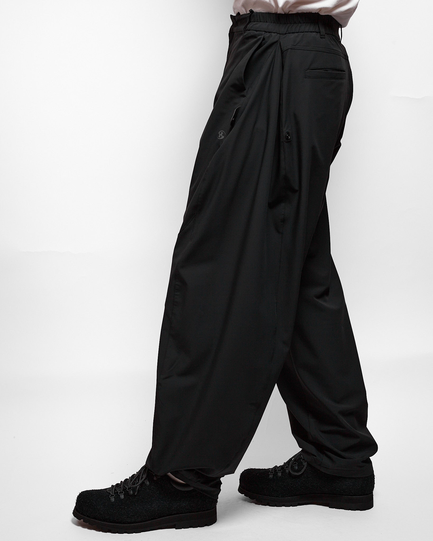 Side Snap Pants V2 in Black ~ Windthrow