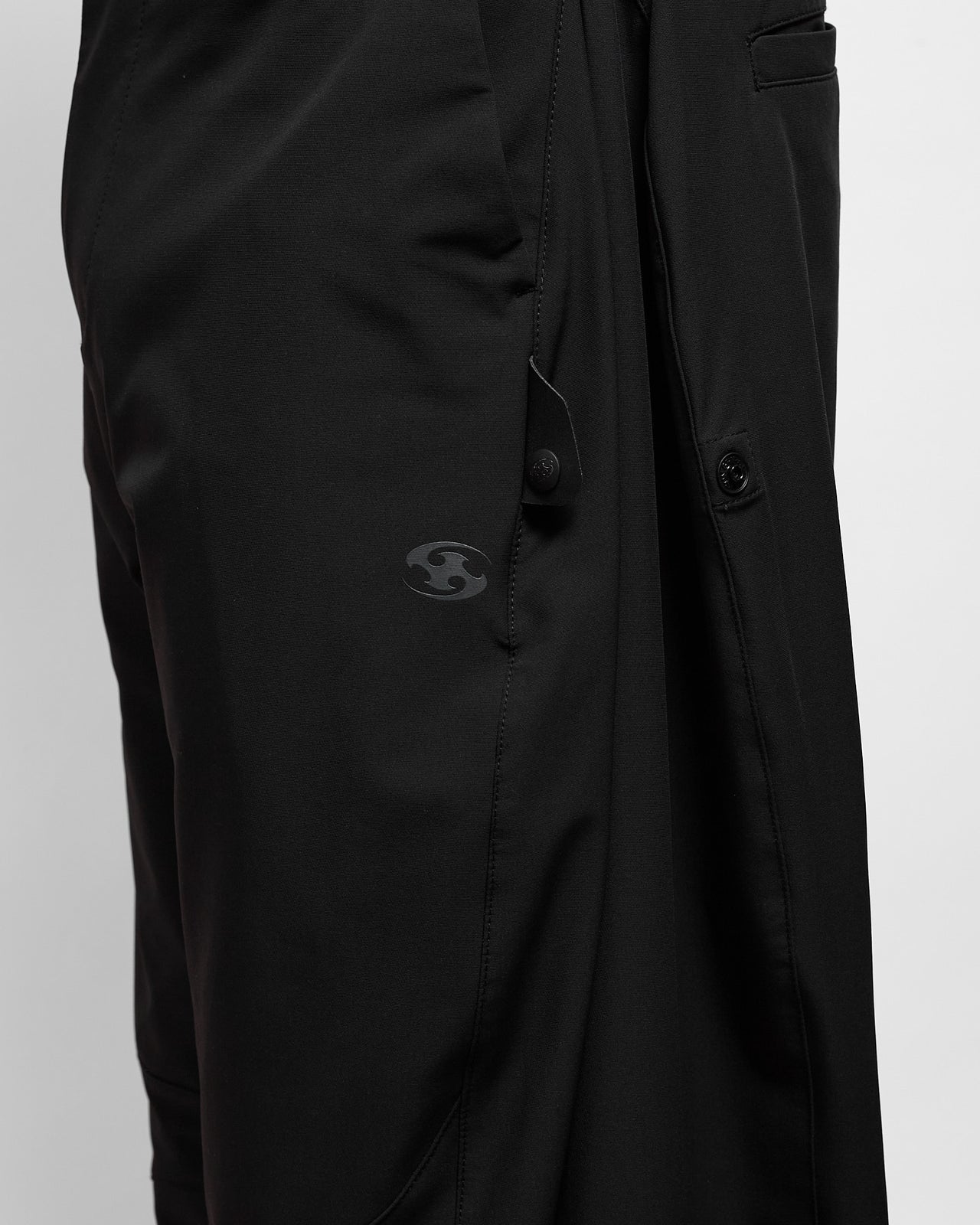Side Snap Pants V2 in Black