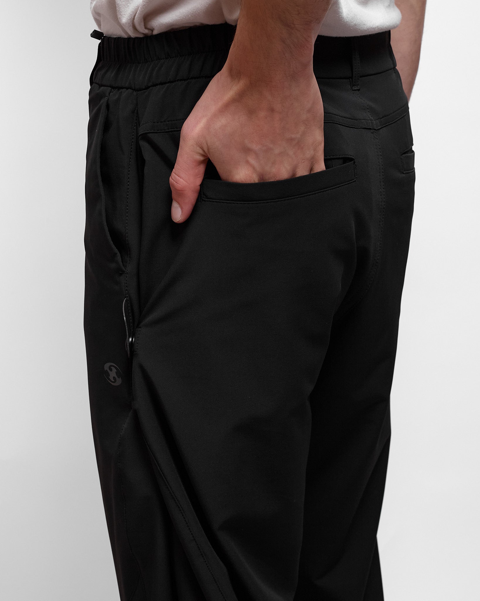 Side Snap Pants V2 in Black ~ Windthrow