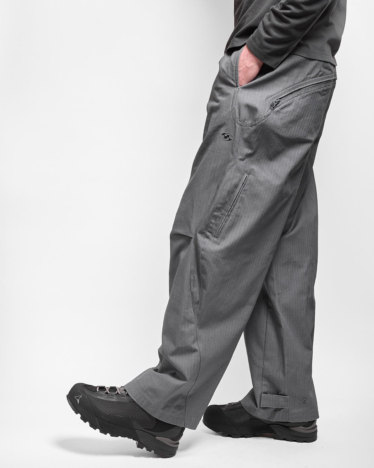 Back Pocket Pants in Blue Charcoal